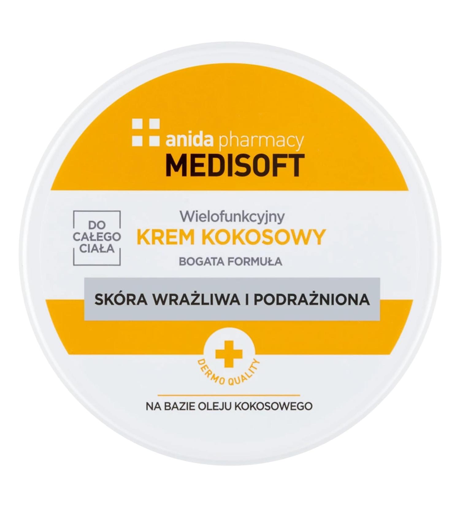 Anida - Multifunctional Coconut Cream - With Almond Oil Argan Oil Shea Butter Urea Allantoin Provitamin B & Vitamin E - Hydrating Care - 125ml - Buy Online on GoSupps.com