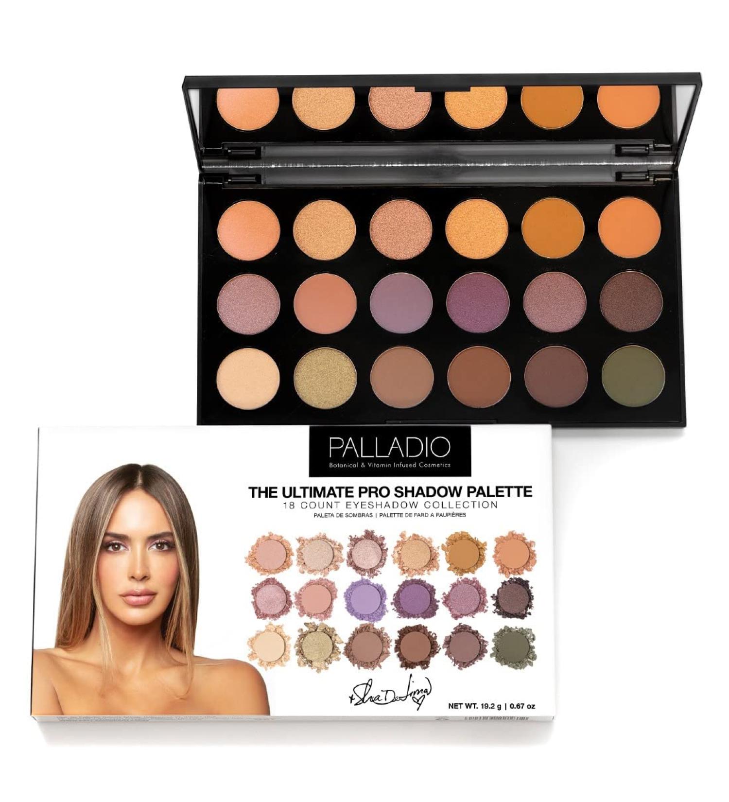 Palladio Ultimate Pro Eyeshadow Palette by Shannon De Lima | 18 High-Pigmented Shades - Matte, Shimmer, Metallic, Satin | Vegan & Talc-Free Formula | Long-Lasting & Easy to Blend - Buy Online on GoSupps.com