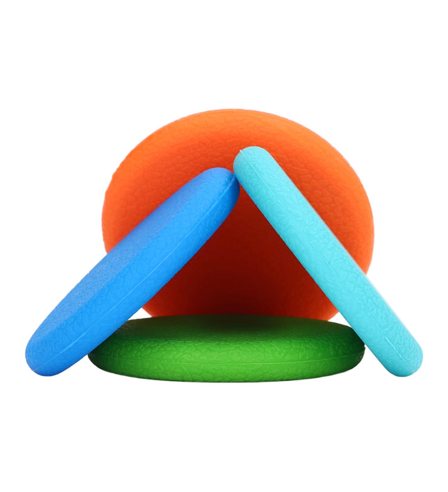 4 Pack Infant Tooth Toys - Round Silicone Kabei Rings for Soothing Gums & Sensory Play (3-24 Months) - Buy Online on GoSupps.com