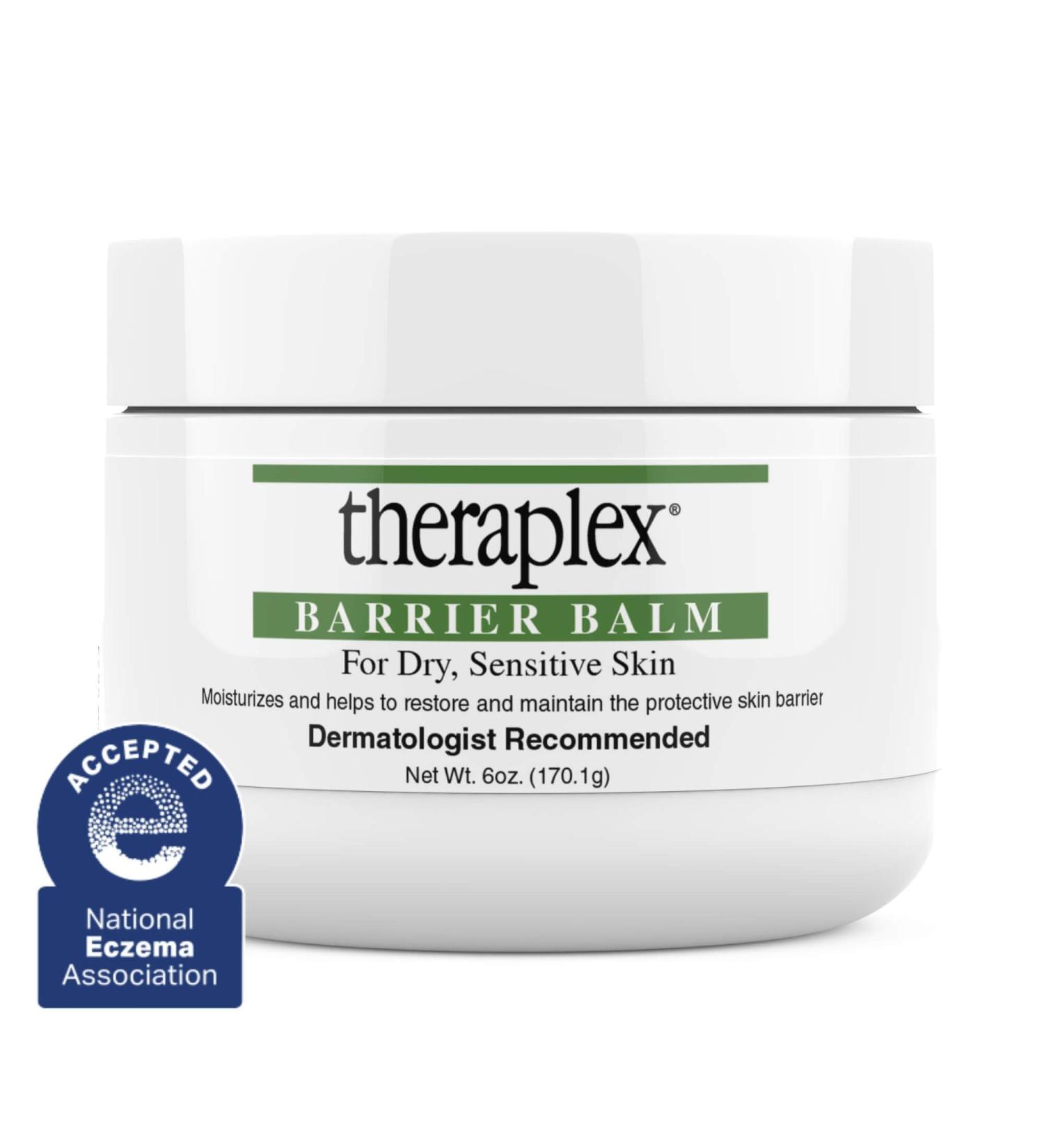 Theraplex Skin Barrier Balm - Moisturizer for Dry Sensitive Skin - Paraben-Free Noncomedogenic Hypoallergenic - 6 Oz - Dermatologist Recommended - Buy Online on GoSupps.com
