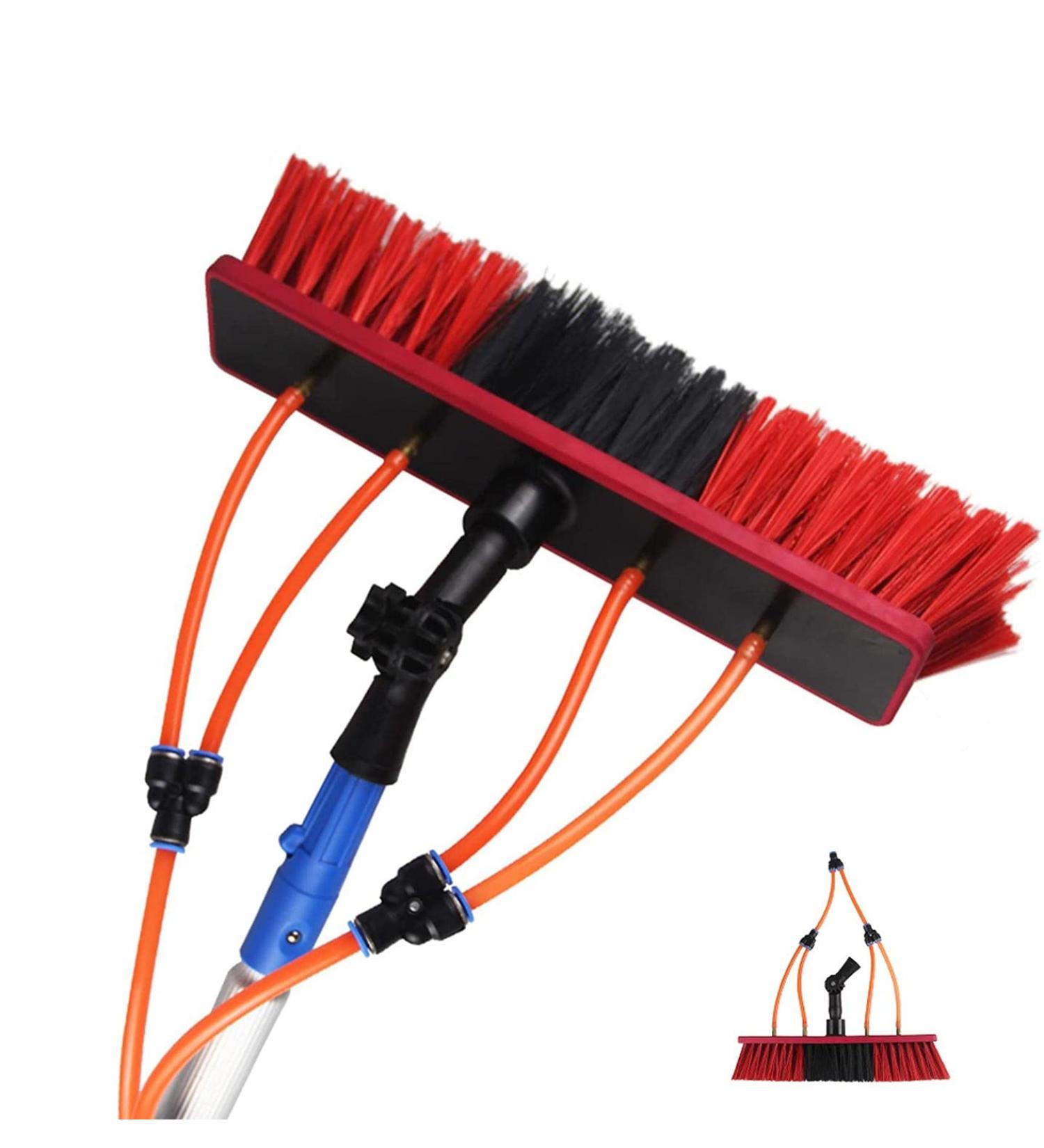 Water Fed Pole Kit 20ft Length Water Fed Brush w/Squeegee 6m Water Fed Cleaning System 3-in-1 Aluminum Outdoor Window Cleaner Hose Cleaning Tool for Window Glass 30cm 1.00 g (Pack of 1) - Buy Online on GoSupps.com