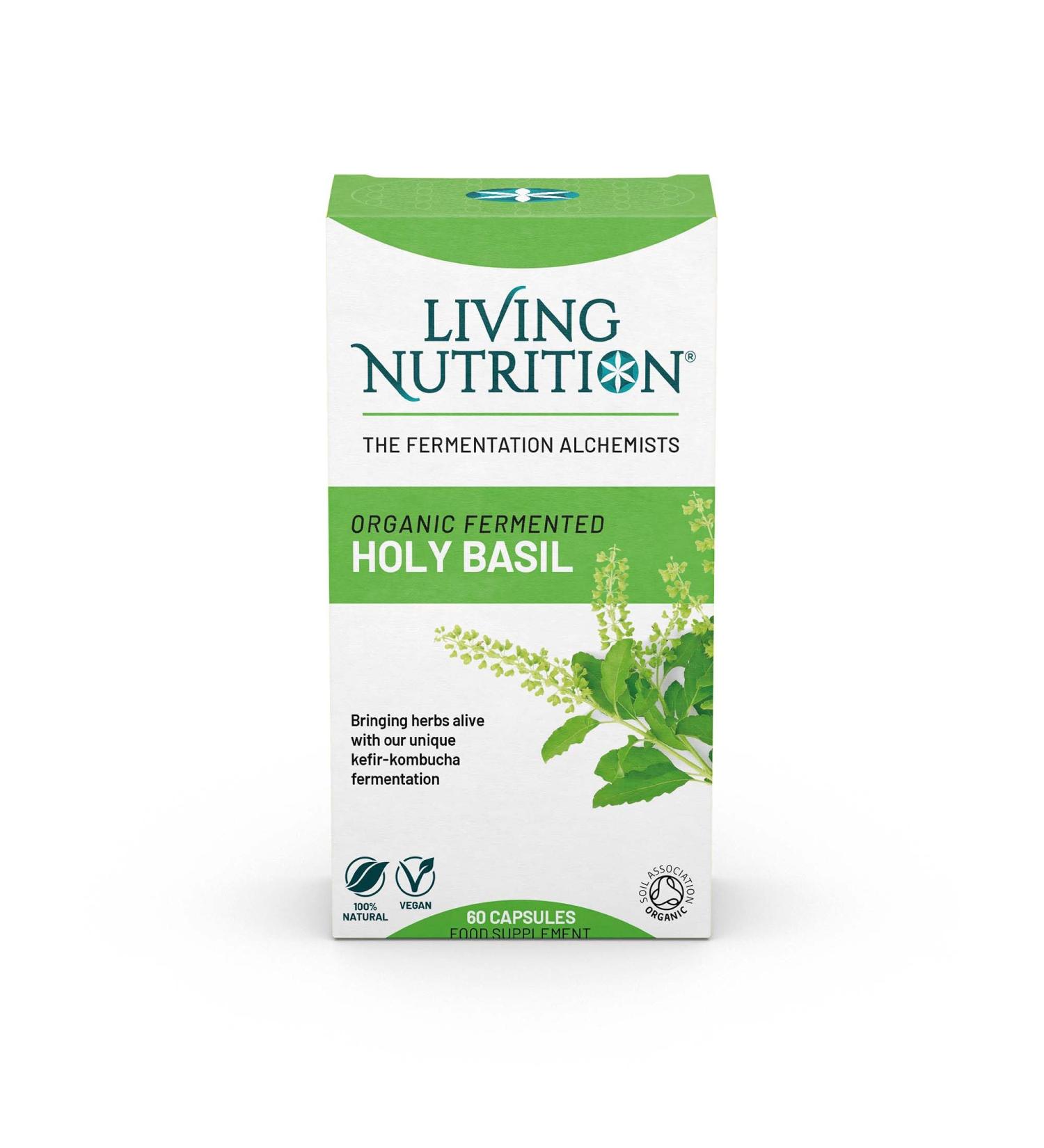 Organic Fermented Holy Basil Supplement - Living Nutrition - Buy Online on GoSupps.com