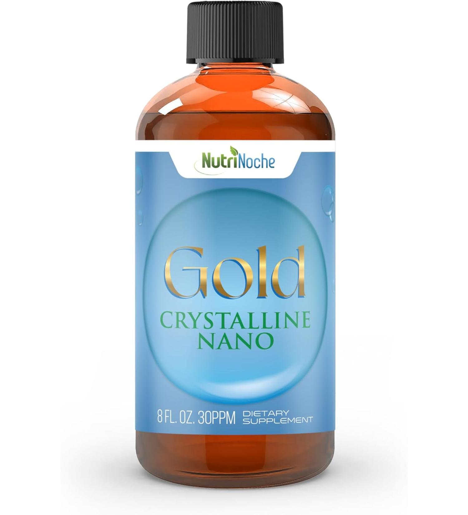 Nutrinoche Colloidal Gold - 30 PPM Mineral Supplement - 8 Fl Oz - Pack of 1 - Buy Online on GoSupps.com
