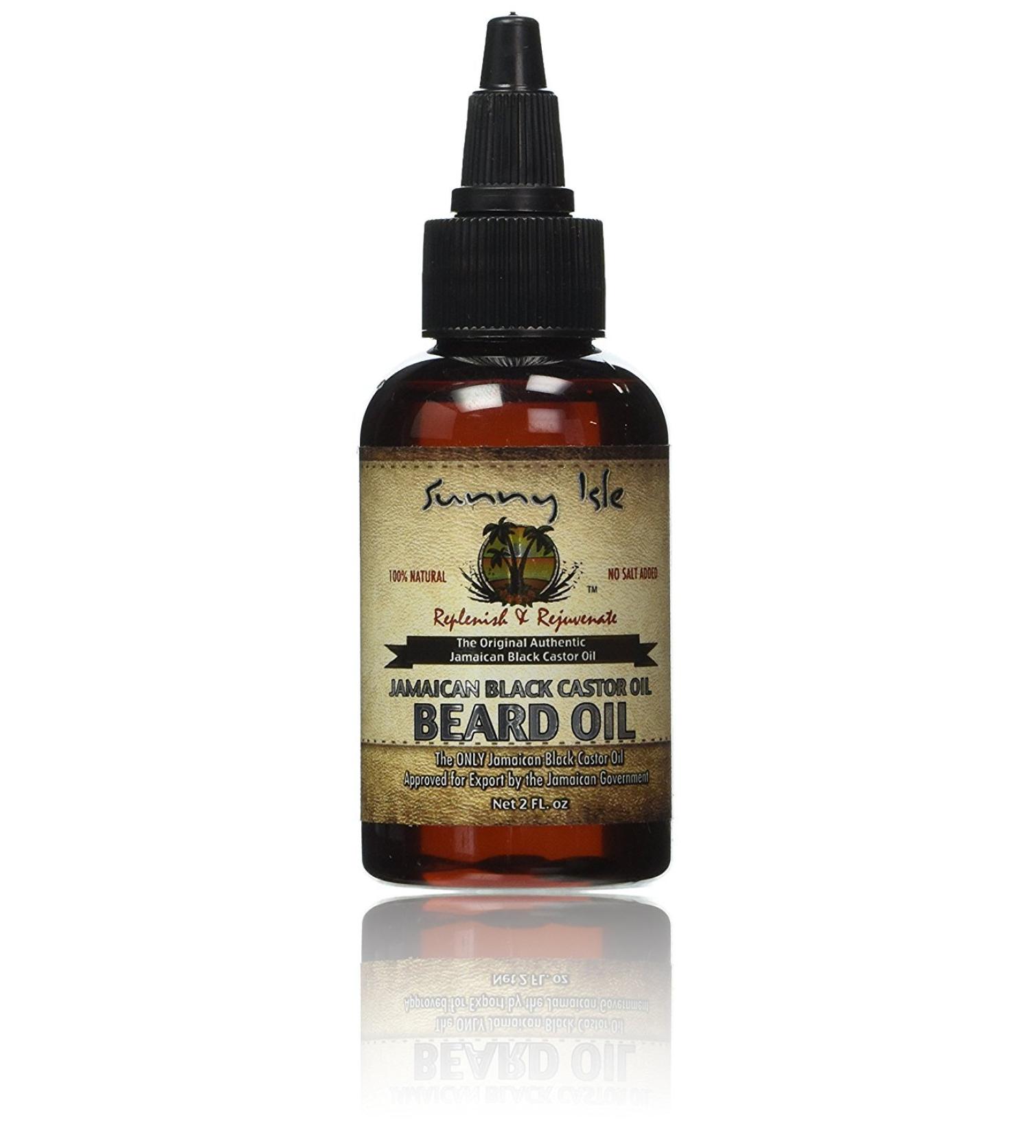 Sunny Isle Jamaican Black Castor Oil Beard Oil - 2 fl oz | Nourish & Strengthen Your Beard - Buy Online on GoSupps.com