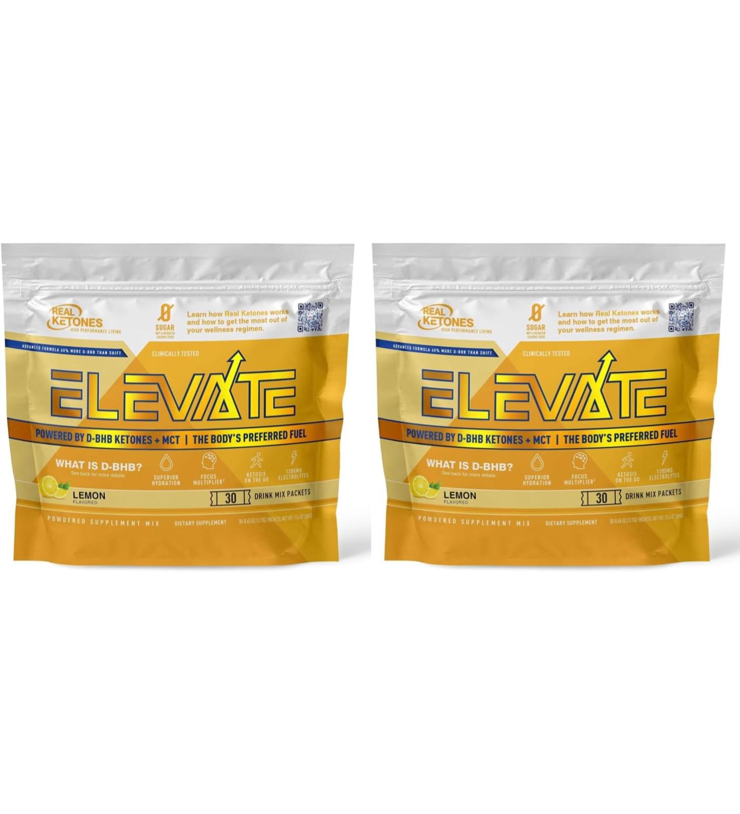 Real Ketones Prime D - Exogenous Keto D BHB + MCT + Electrolytes Drink Mix Supplement Powder, 60 Packets, Lemon Twist, for Rapid Ketosis (60 Servings)