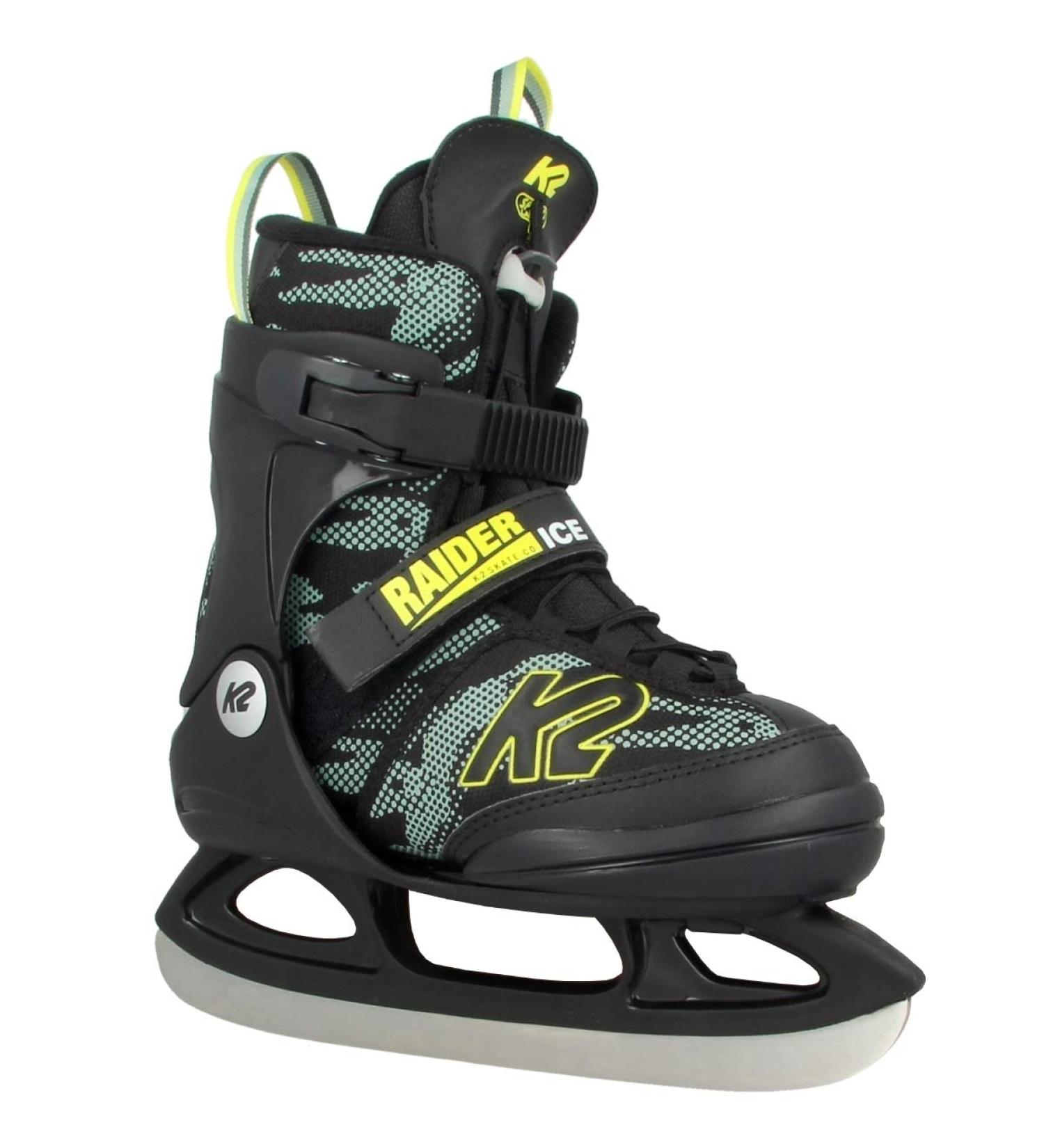 K2 Boys Raider Ice Skates - Green Yellow - Size 29 EU | International Shipping Available - Buy Online on GoSupps.com