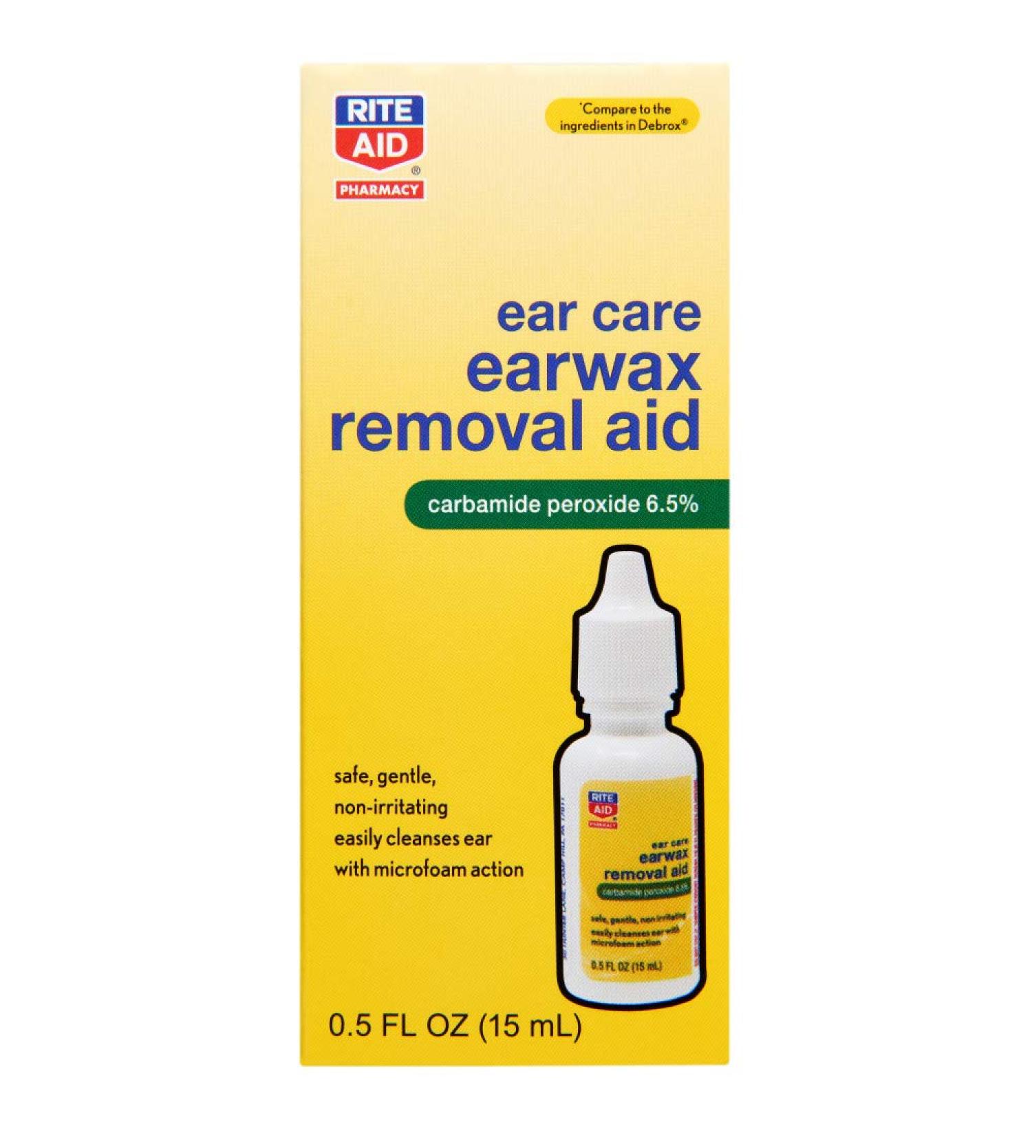 Rite Aid Earwax Removal Aid 0.5 fl oz - 6.5% Carbamide Peroxide | Ear Cleaner Kit - Buy Online on GoSupps.com