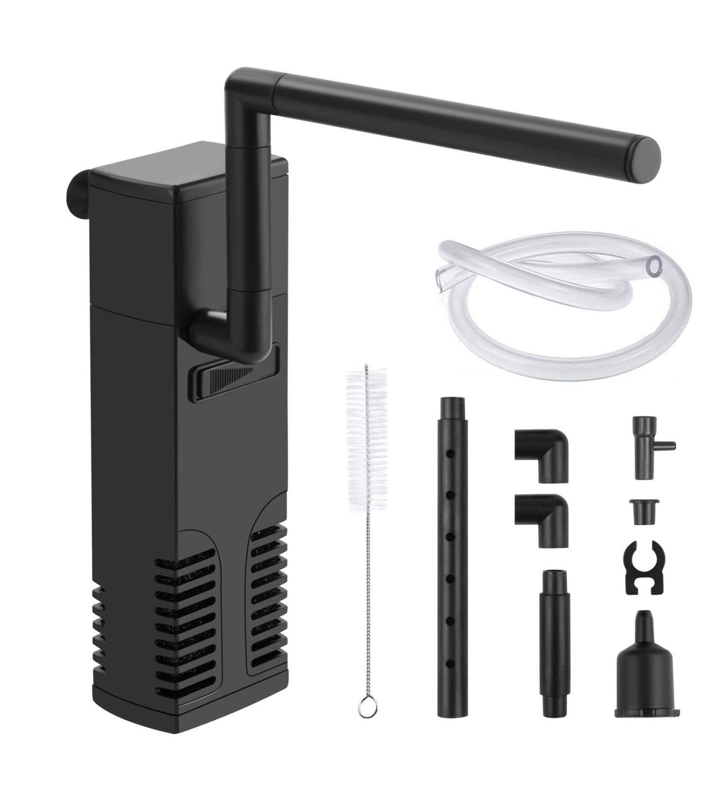 Flintronic 4W Adjustable Aquarium Internal Filter - 300L/H Water Pump for 60L Aquariums | Efficient & Easy Maintenance - Buy Online on GoSupps.com