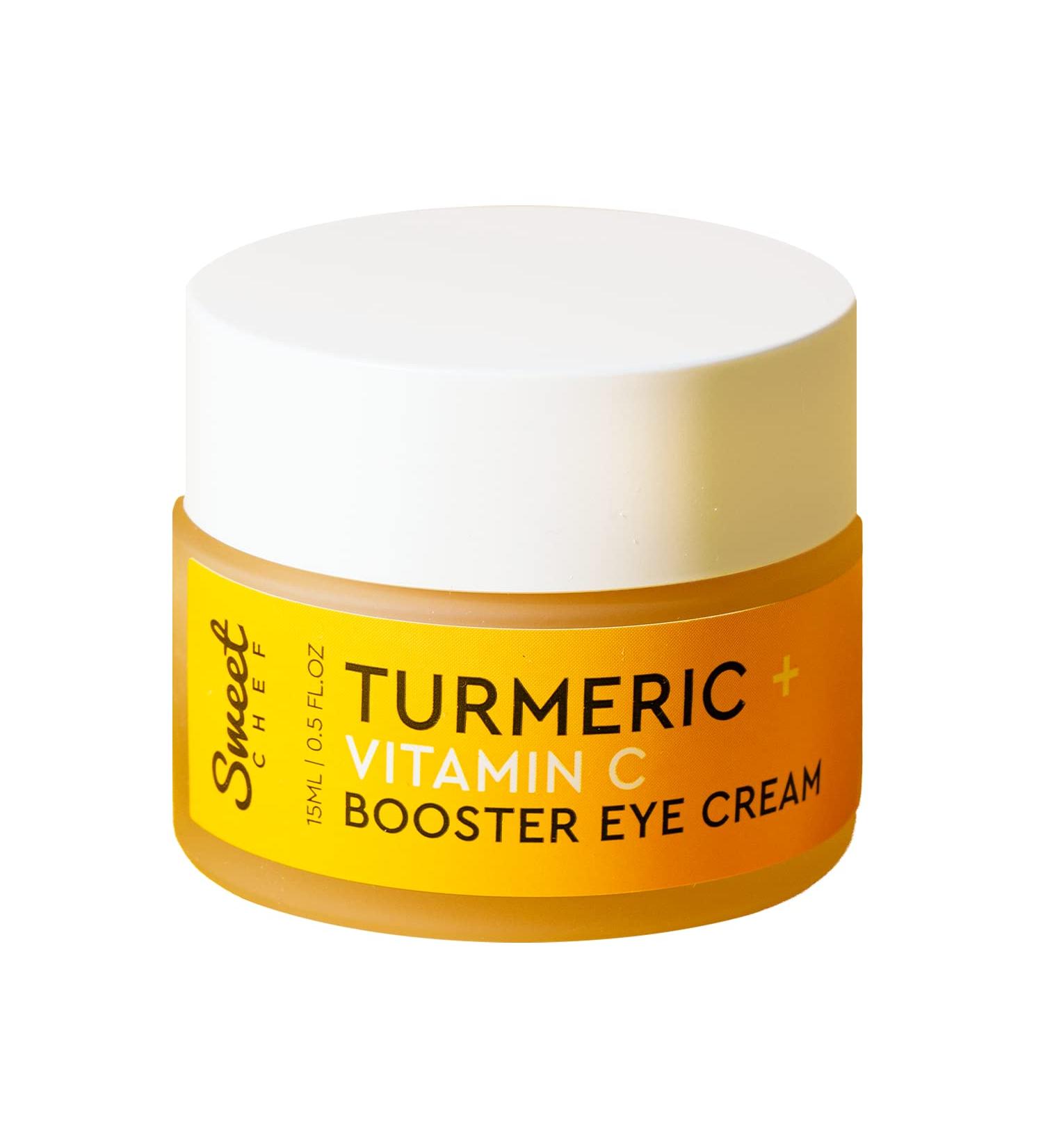 Sweet Chef Turmeric + Vitamin C Booster Eye Cream - Hydrating Gel-Cream for Dark Circles & Puffiness - Sensitive Under-Eye Moisturizer (15ml/0.5oz) - Buy Online on GoSupps.com