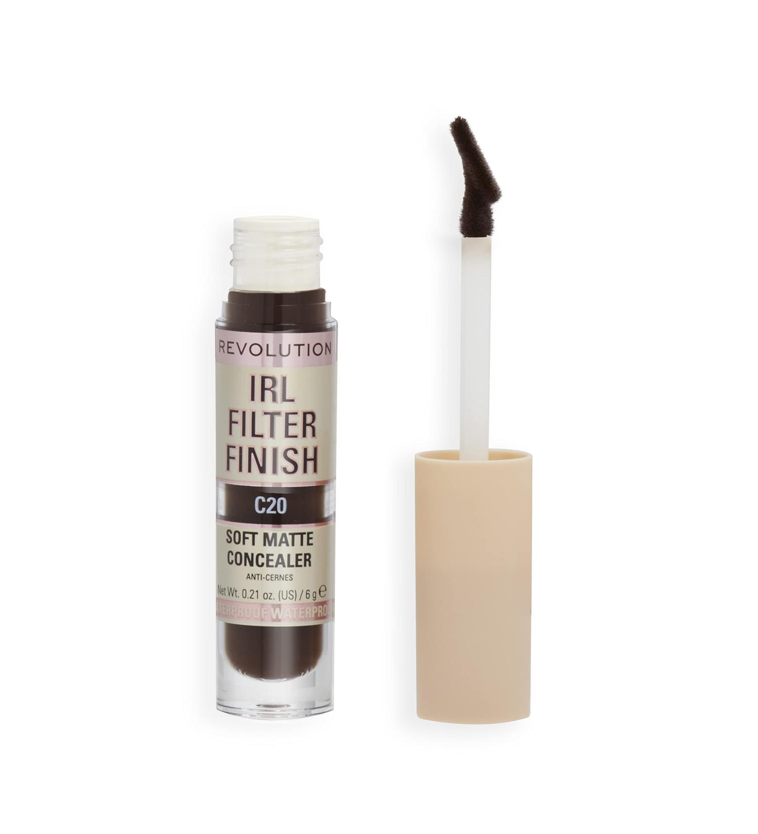 Makeup Revolution IRL Filter Finish Concealer - C20 Deep Skin Tones 6g (Pack of 1) - Buy Online on GoSupps.com