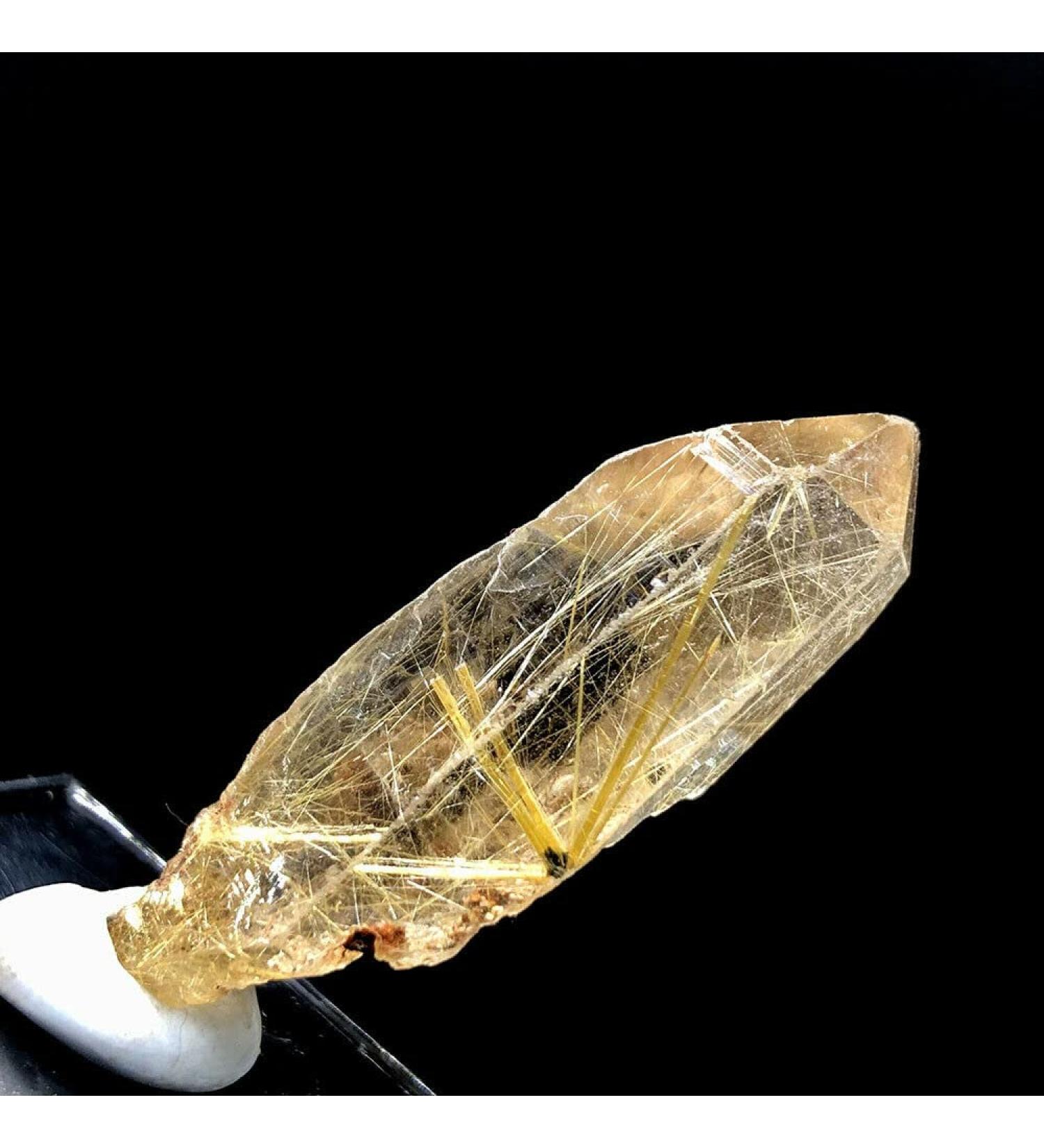 ERNZI Natural Rutile Quartz Crystal Specimen | Golden Hair Rutila | Titanium #115 - Buy Internationally Online - Buy Online on GoSupps.com