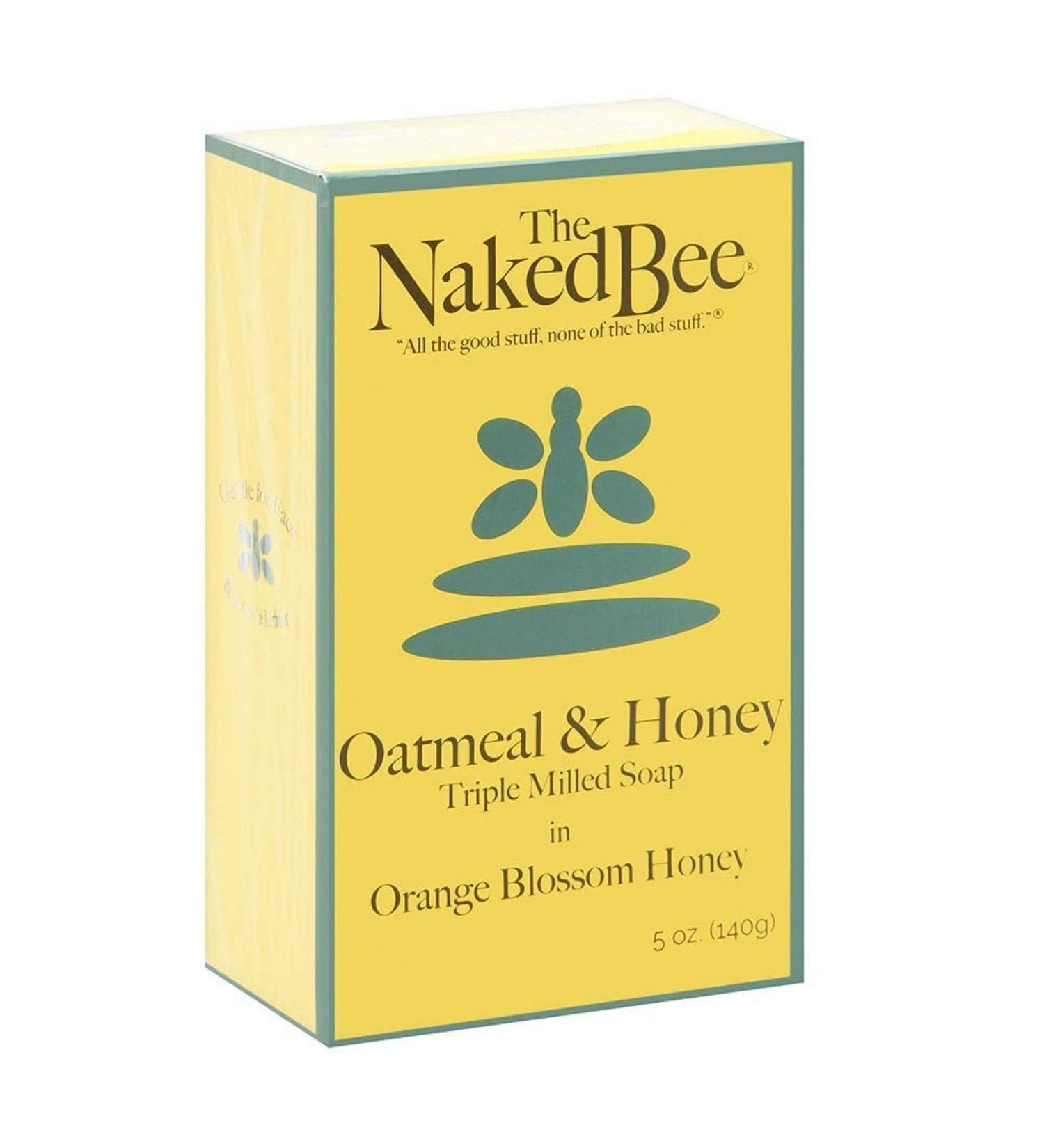 Naked Bee Oatmeal & Honey Triple Milled Soap - 5 oz Orange Blossom Honey | Natural Moisturizing Soap for All Skin Types - Buy Online on GoSupps.com