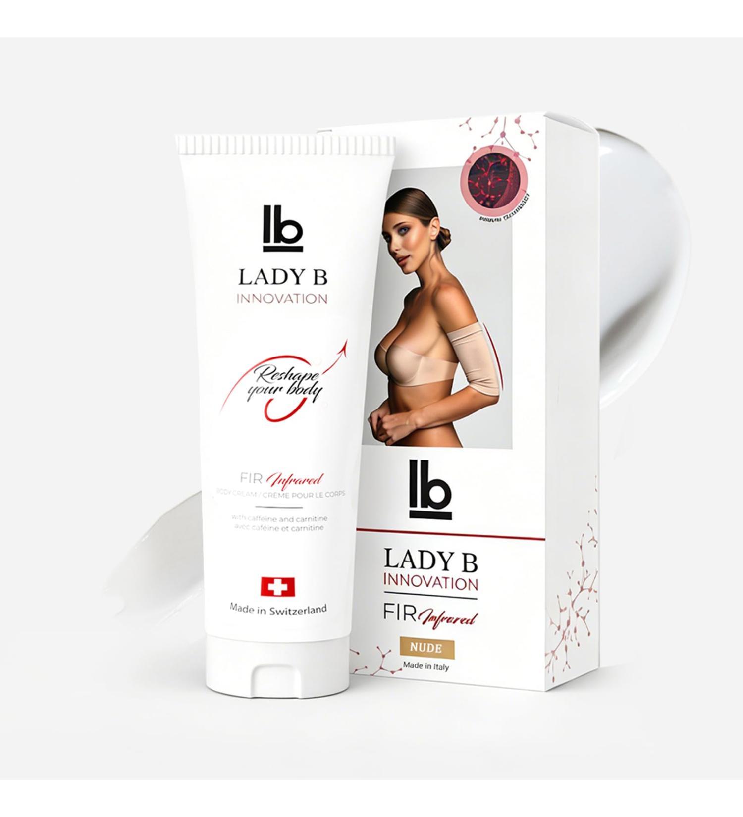 Lady B FIR Infrared Arm Band & Body Cream Set for Women EMANA Smartwear Tech for Toning Flabby Arms Advanced Compression Sleeves with Skin Rejuvenating Cream for Cellulite Reduction & Elasticity One Size Nude - Buy Online on GoSupps.com