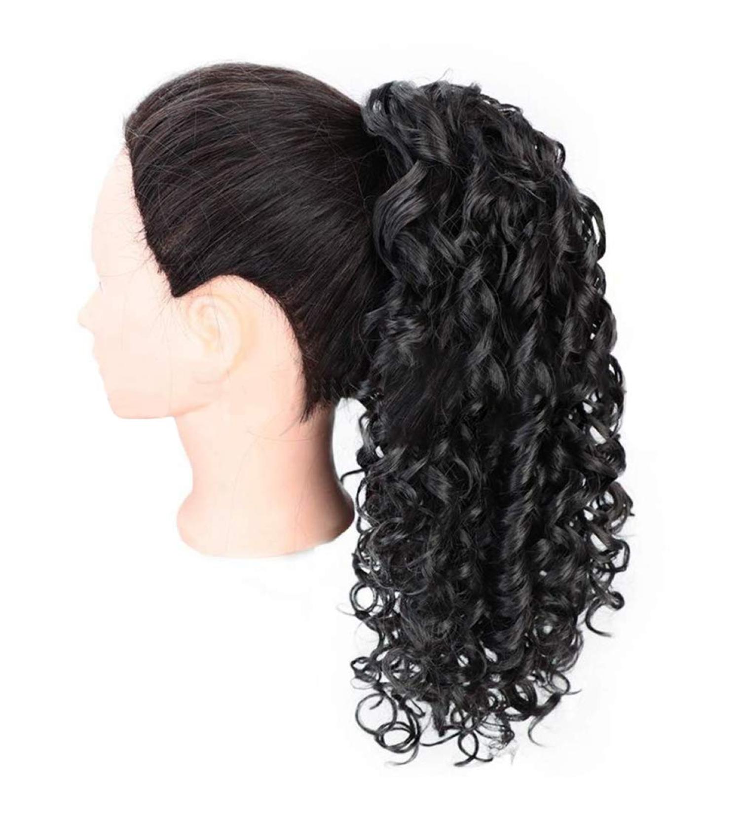 Yuanqu Curly Ponytail Extension - Drawstring Ponytails for Black Women | Synthetic Curly Hair Extension - Buy Online on GoSupps.com
