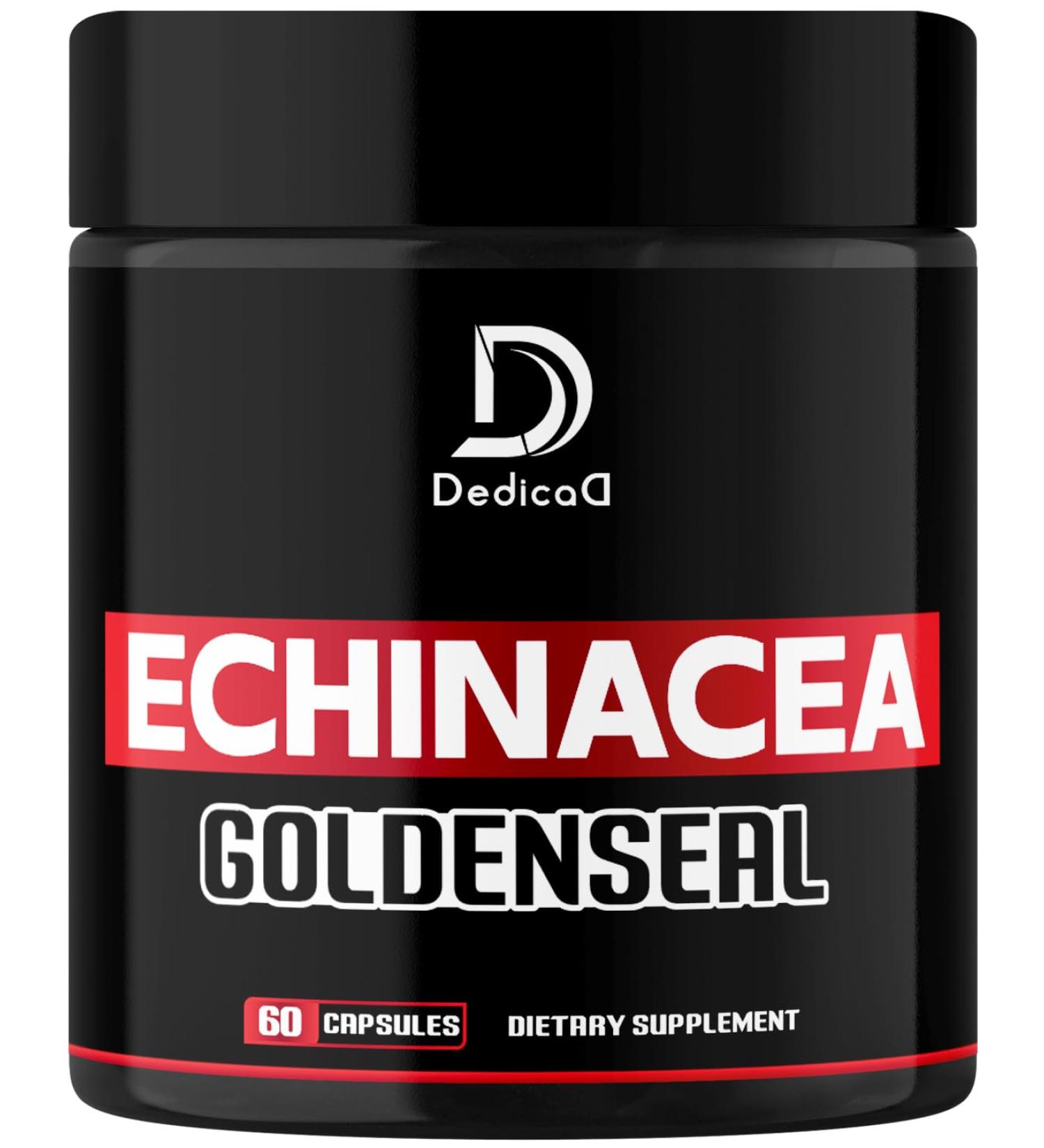 1000mg Echinacea Goldenseal Capsules - Support Immune System, Well-Being & Overal Health - 60 Veggie Capsules - Non-GMO, Gluten-Free 60 Count (Pack of 1) - Buy Online on GoSupps.com