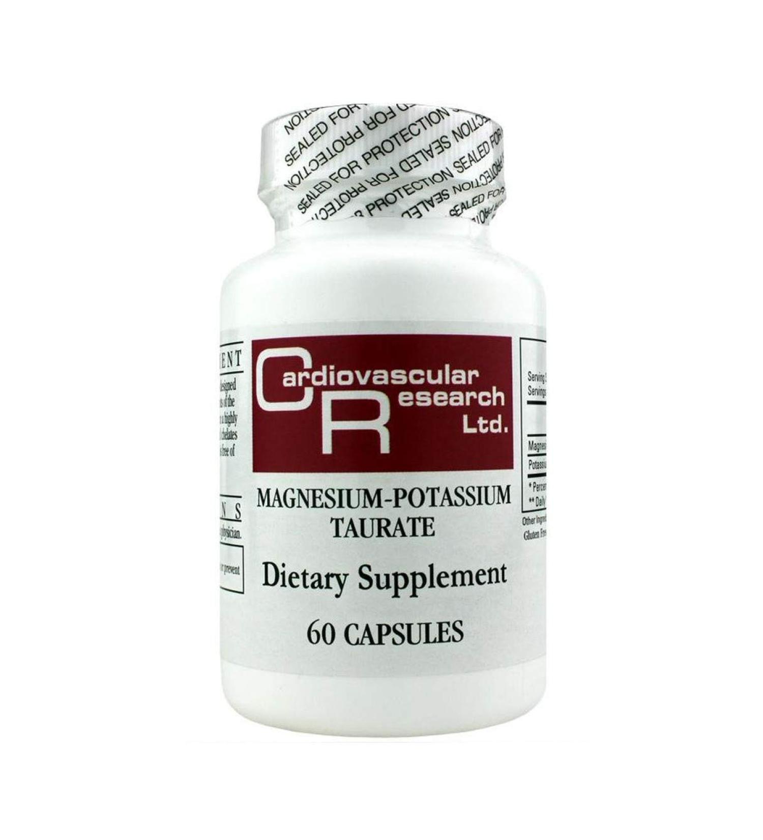 Cardiovascular Research Potassium-Magnesium Taurate 60 Capsules - Heart Health Support - Buy Online on GoSupps.com