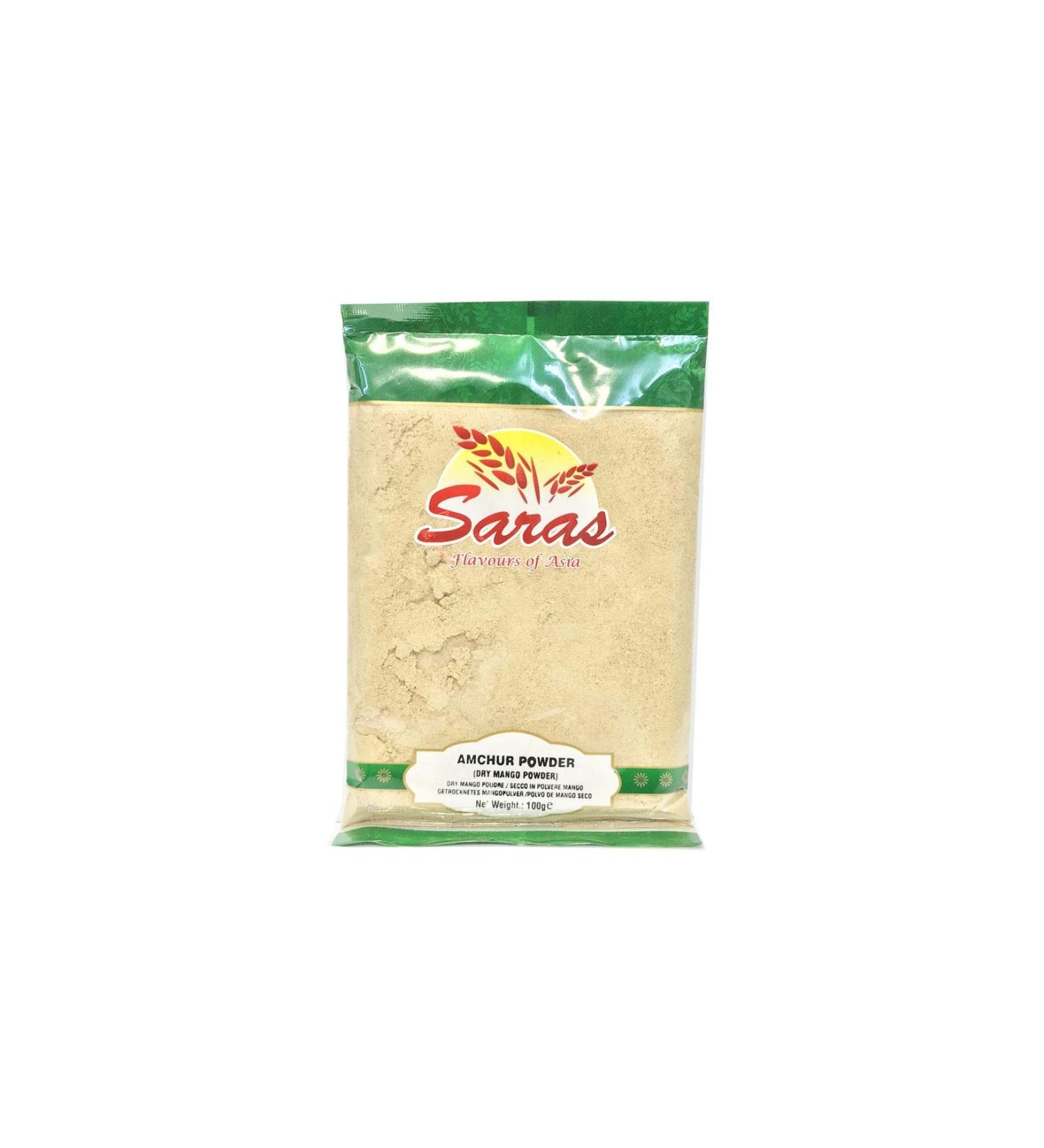 Saras Amchur Powder 100G - Grade A Quality Dry Mango Powder | Fast & Free UK Shipping - Buy Online on GoSupps.com