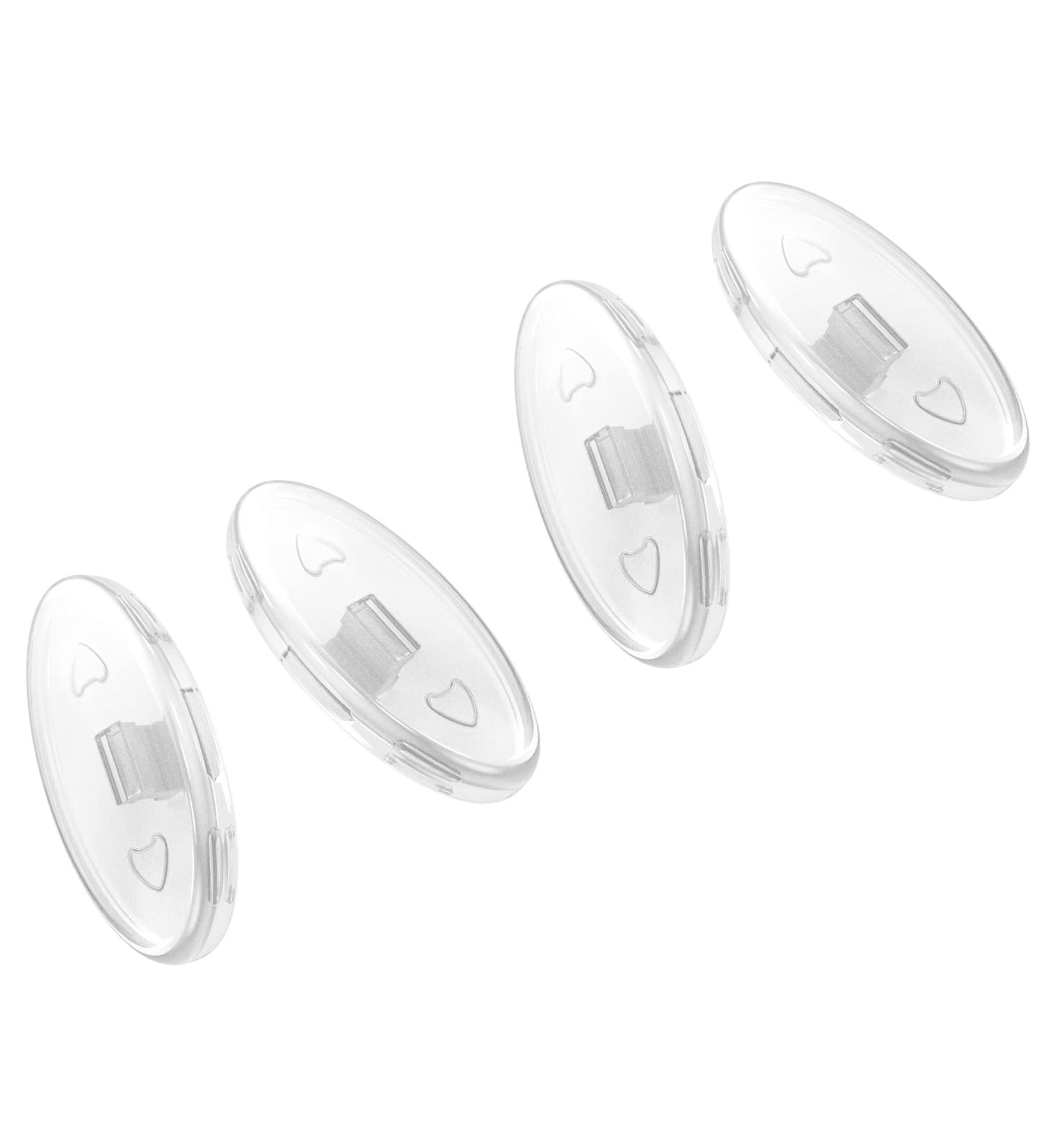 Saucer Replacement Nose Pads for Oakley Blender 6B OX3162 Glasses 2 Pairs Clear One Size
