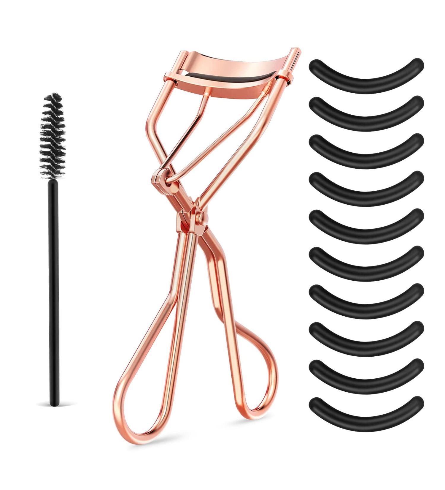 WLLHYF Eyelash Curler Kit with Silicone Refill Pads - Metal Eyelash Separator and Mascara Brush - Universal Lash Curler for Women and Girls - Buy Online on GoSupps.com