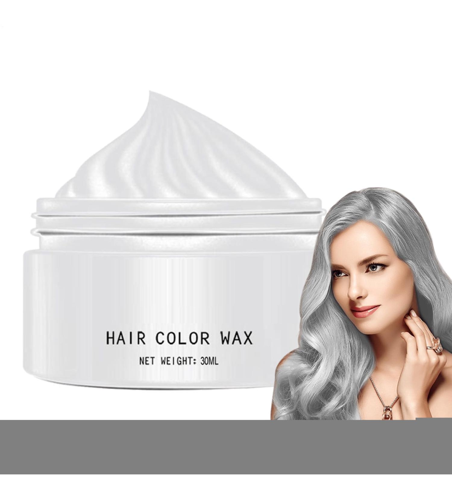 Ghjkldha Hair Color Wax 30ml Hair Color Wax Washable Color Mud Styling Cream for Teens Festivals Parties Cosplay White A - Buy Online on GoSupps.com