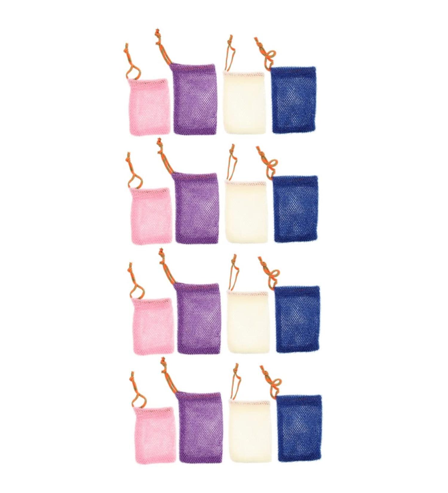 Healeved 16 Pcs Soap Bag Foaming Net Soap Saver Pouches Sisal Soap with Drawstrings Soap Nylon - Buy Online on GoSupps.com