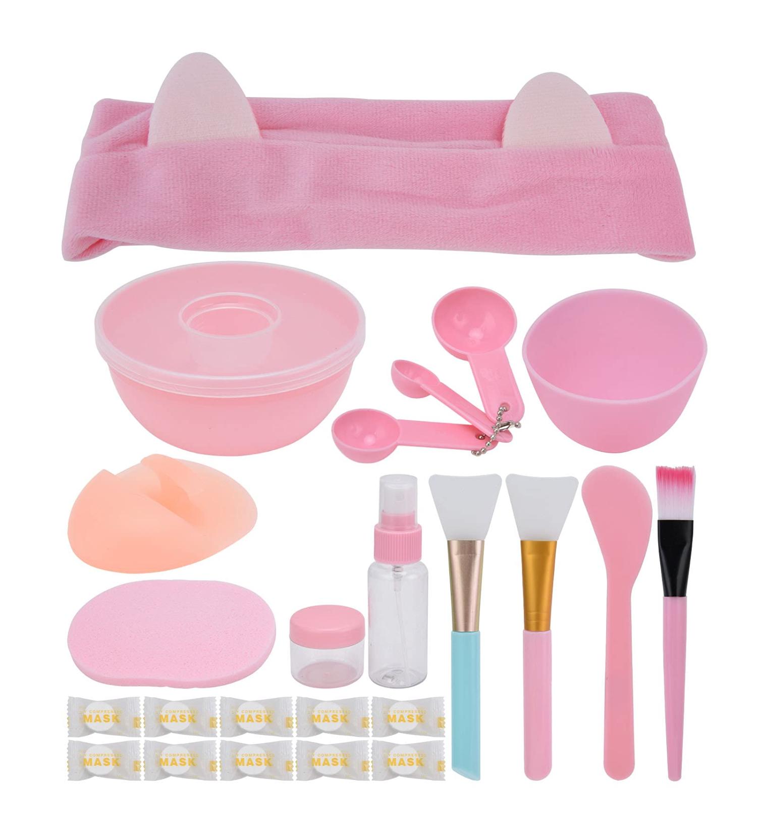 Household Face Mask Tool Set DIY Mask Mixing Bowl Bubble Spray Bottle Soft Facial Brush - Buy Online on GoSupps.com