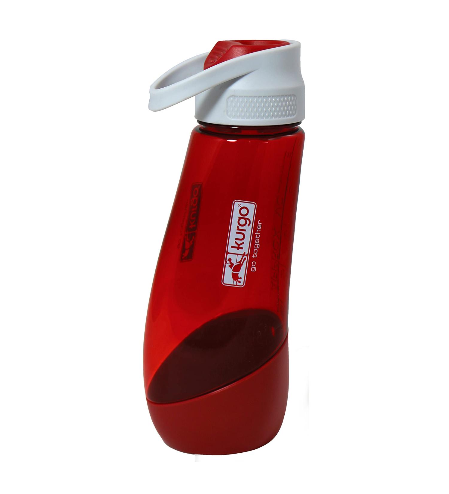 Kurgo Gourd Dog Water Bottle & Bowl - PVC & BPA Free 750ml/250ml Red - Ideal for Dogs on the Go! - Buy Online on GoSupps.com