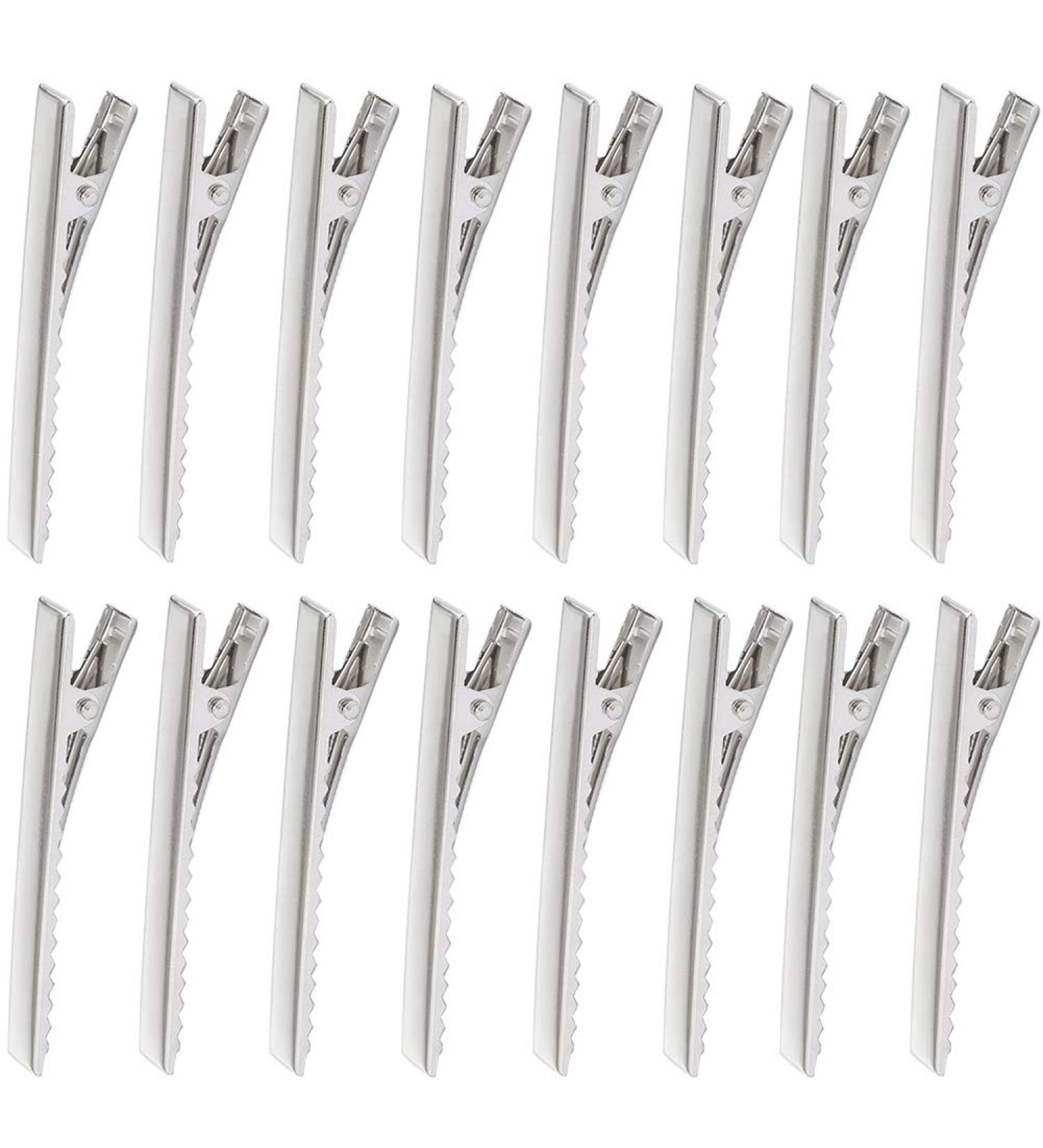 100 Pieces Metal Crocodile Alligator Hair Clips - Non-Slip DIY Accessories for Women & Girls - Silver (46mm) - International Shipping Available - Buy Online on GoSupps.com
