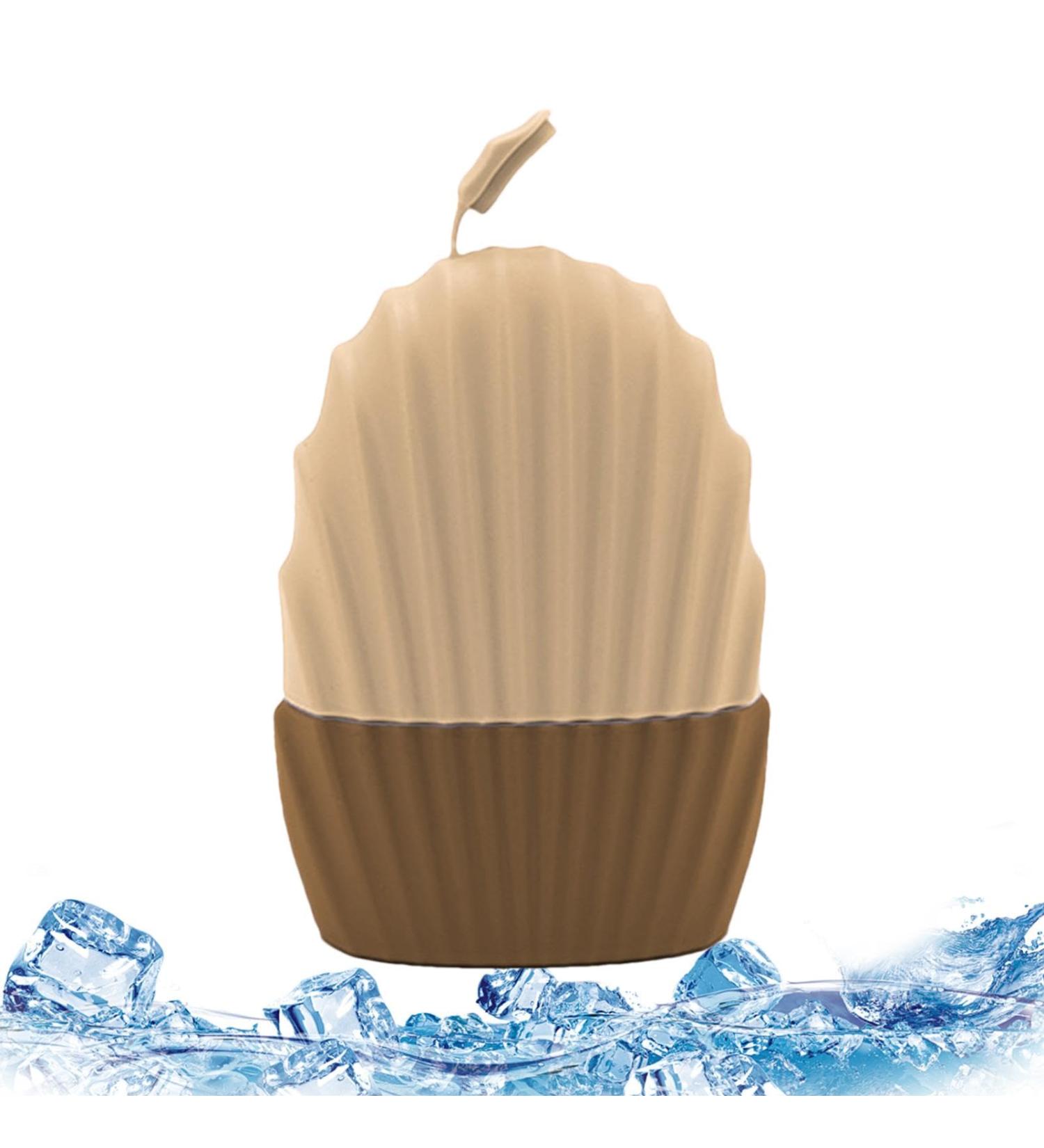 Facial Ice Mold | Ice Cube Roller - Silicone Ice Face Massager Reusable Face Ice Mold Skin Care For Eye Puffiness Relief Face Beauty Brown - Buy Online on GoSupps.com