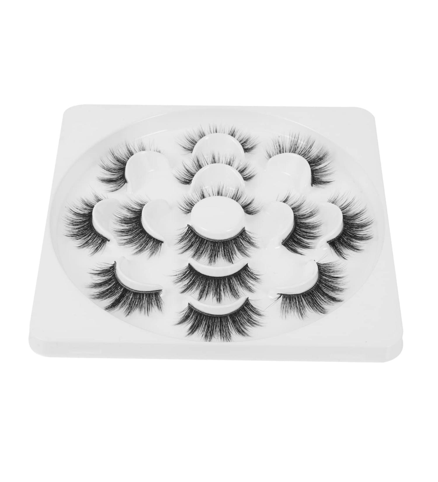 minkissy 7 Pairs Fake Eyelashes Curly Eyelashes False Lashes Cat Eyes Look Lashes Fluffy Thick Eyelashes Reusable False Eyelashes Dense Eyelashes Art Eyelashes Slim Imitation Set 6d - Buy Online on GoSupps.com