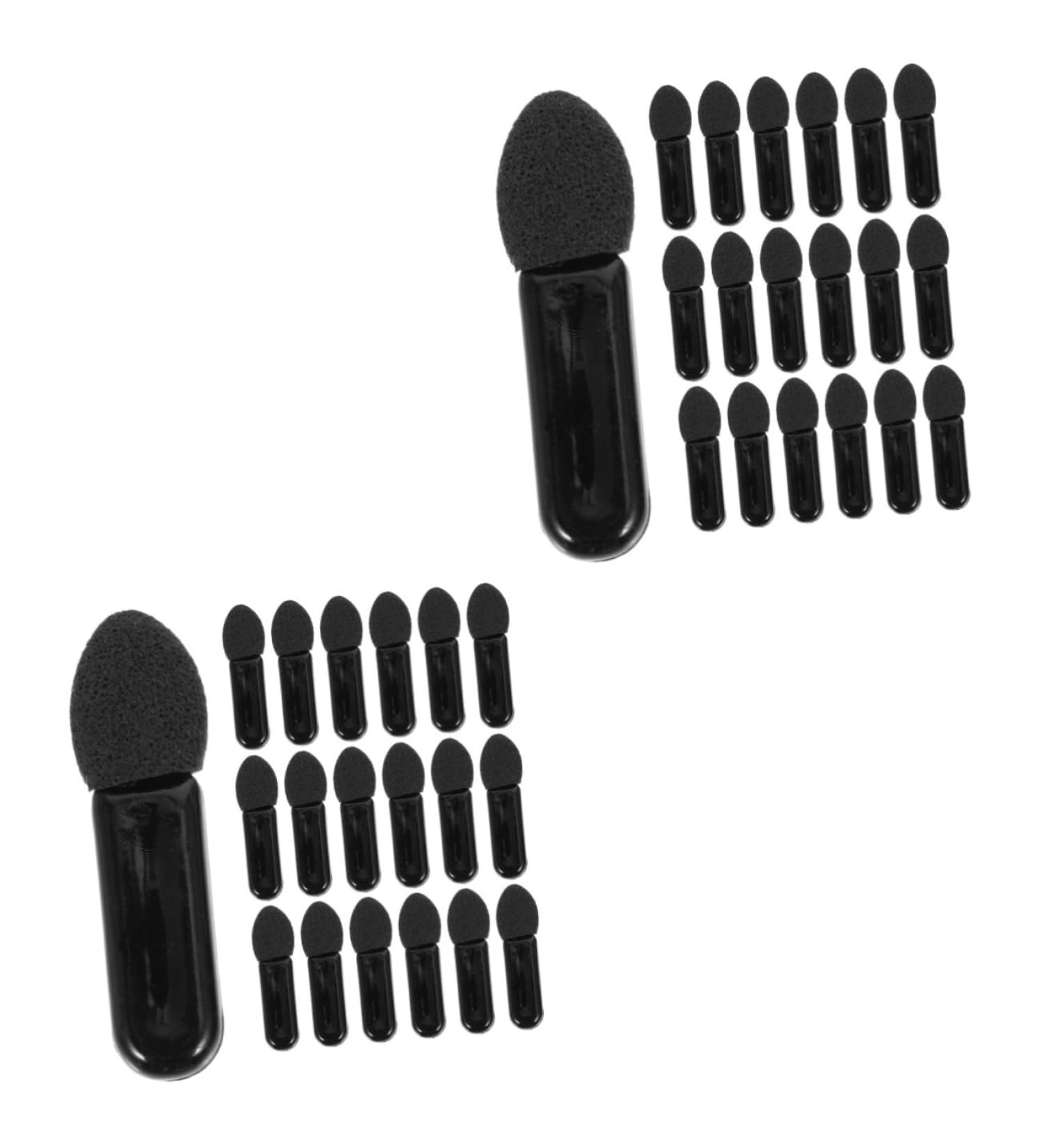Baluue 200 Pcs Mini Eyeshadow Swab Concealer Brush Foam Eyeshadow Lip Balm Milky Cotton Black - Buy Online on GoSupps.com