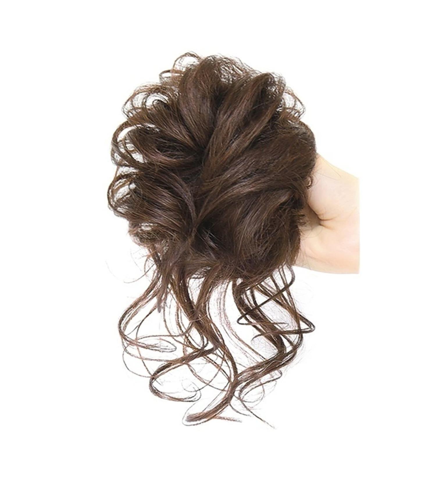 Messy Bun Hair Piece for Women Pieces Curly Chignon Donut Scrunchie for Women Messy Bun Hair Piece Synthetic Tousled Updo Hair Buns Extension Elastic Hair Band Hair Fake Hair Accessories for Women Light Brown - Buy Online on GoSupps.com