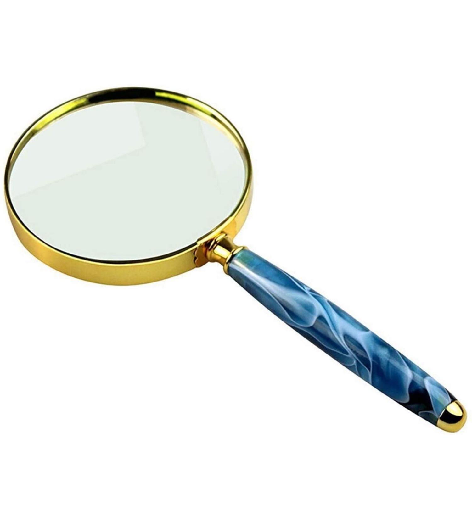Magnifying Glasses for Hobbies Reading Magnifier Magnifying Glass Handheld HD 5 Times - Reading Newspaper Appreciation - Phnom Penh Blue Pattern Gift Magnifier Vision - Buy Online on GoSupps.com