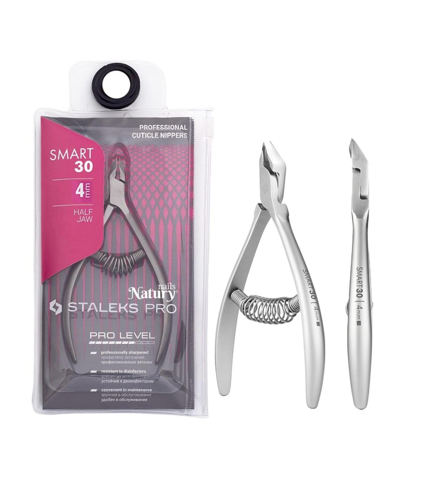 STALEKS PRO for Natury Nails Professional Cuticle Pliers 4 mm Stainless Steel Smart 30-4 - Buy Online on GoSupps.com