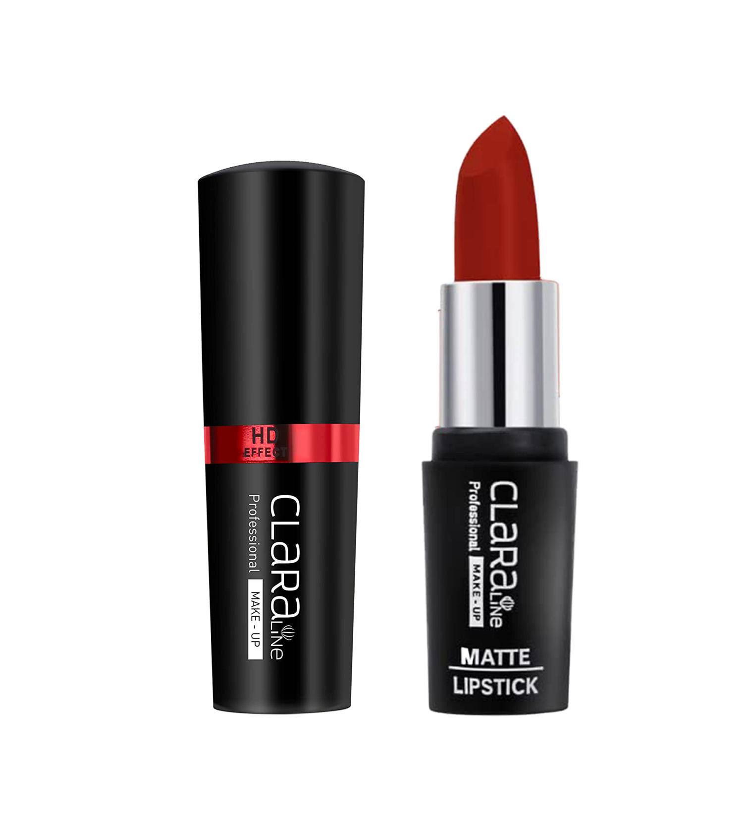 Claraline Matte Lipstick - Long Lasting & Highly Pigmented | Smudge-Proof, Cruelty-Free & Halal-Certified | Classic Red 448 - Buy Online on GoSupps.com