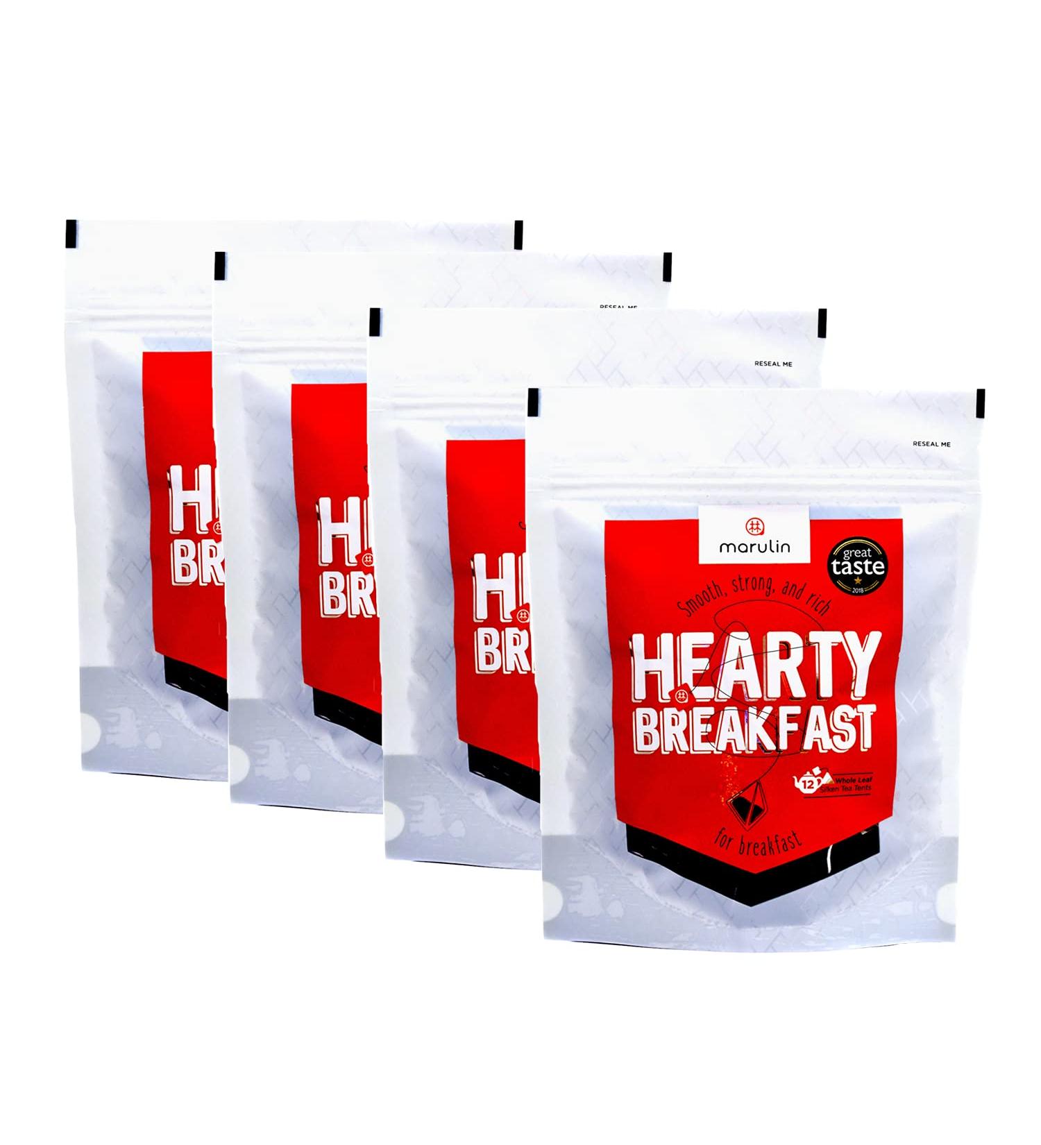 4 x Pouches Hearty Breakfast Black Tea - 12 tea bags x 4