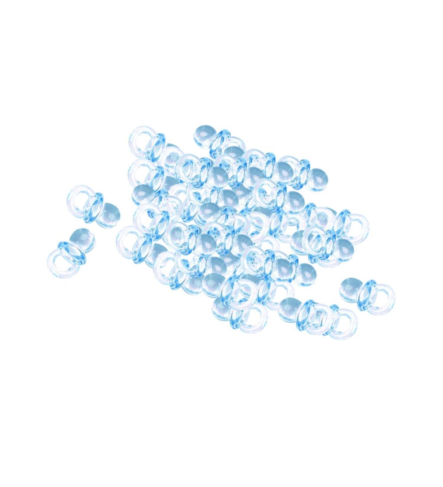 Blue Acrylic Mini Pacifiers - 50 Pack for Baby Shower Decorations | International Shipping Available - Buy Online on GoSupps.com