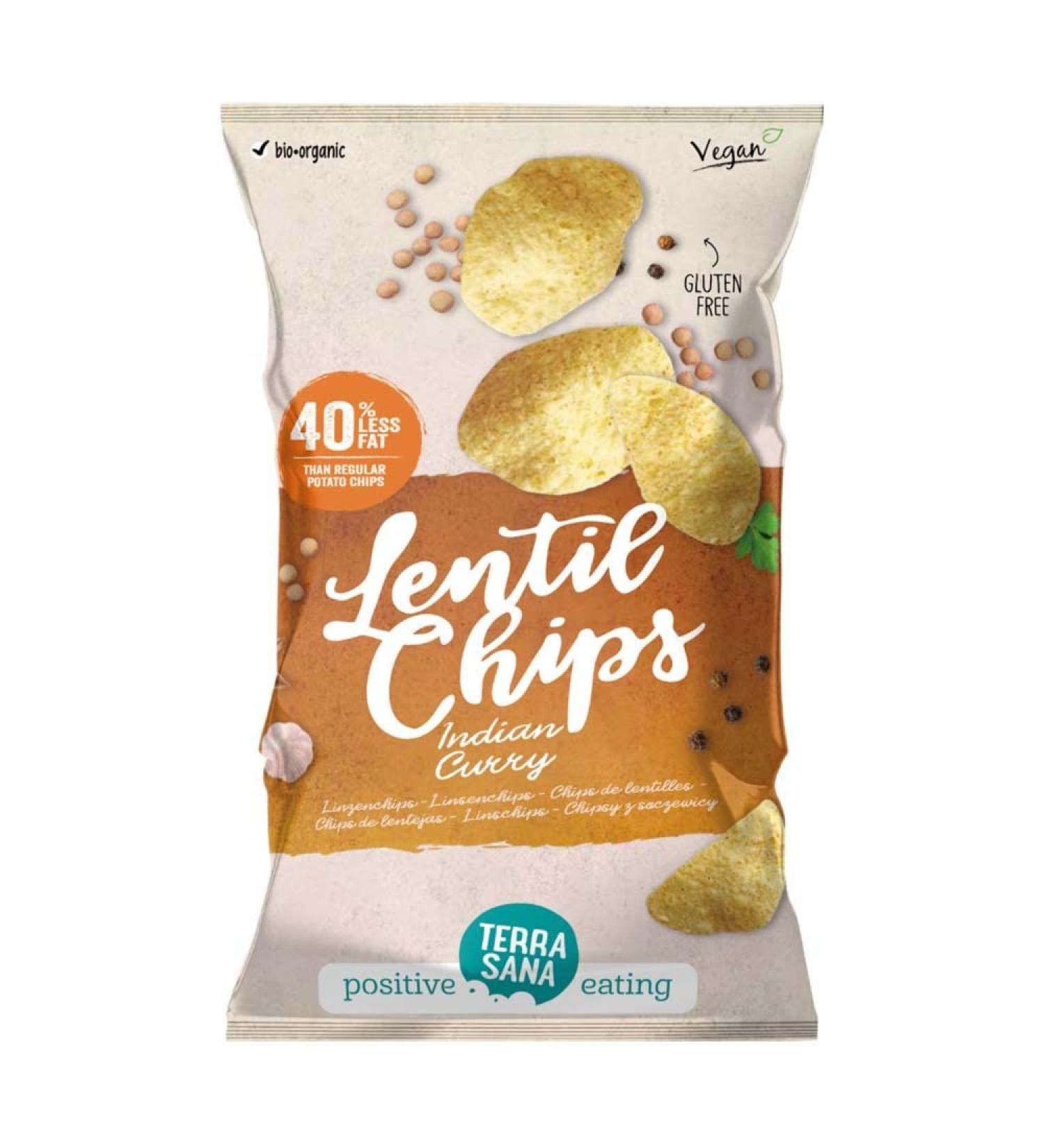 Terrasana Terrasana Lentil Chips Indian Curry 75g