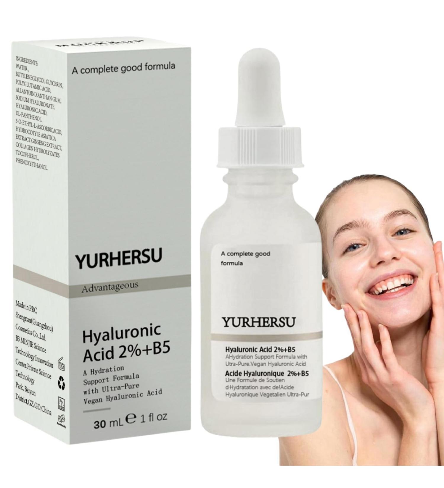 Hyaluronic Acid 2% + B5 Hyaluronic Acid Serum for Face Skincare Serum Face Serum for Women Hydrating Serum Hyaluronic Acid Moisturiser for Face Hydrated Brightening Serum to Plump and Smooth Skin - Buy Online on GoSupps.com