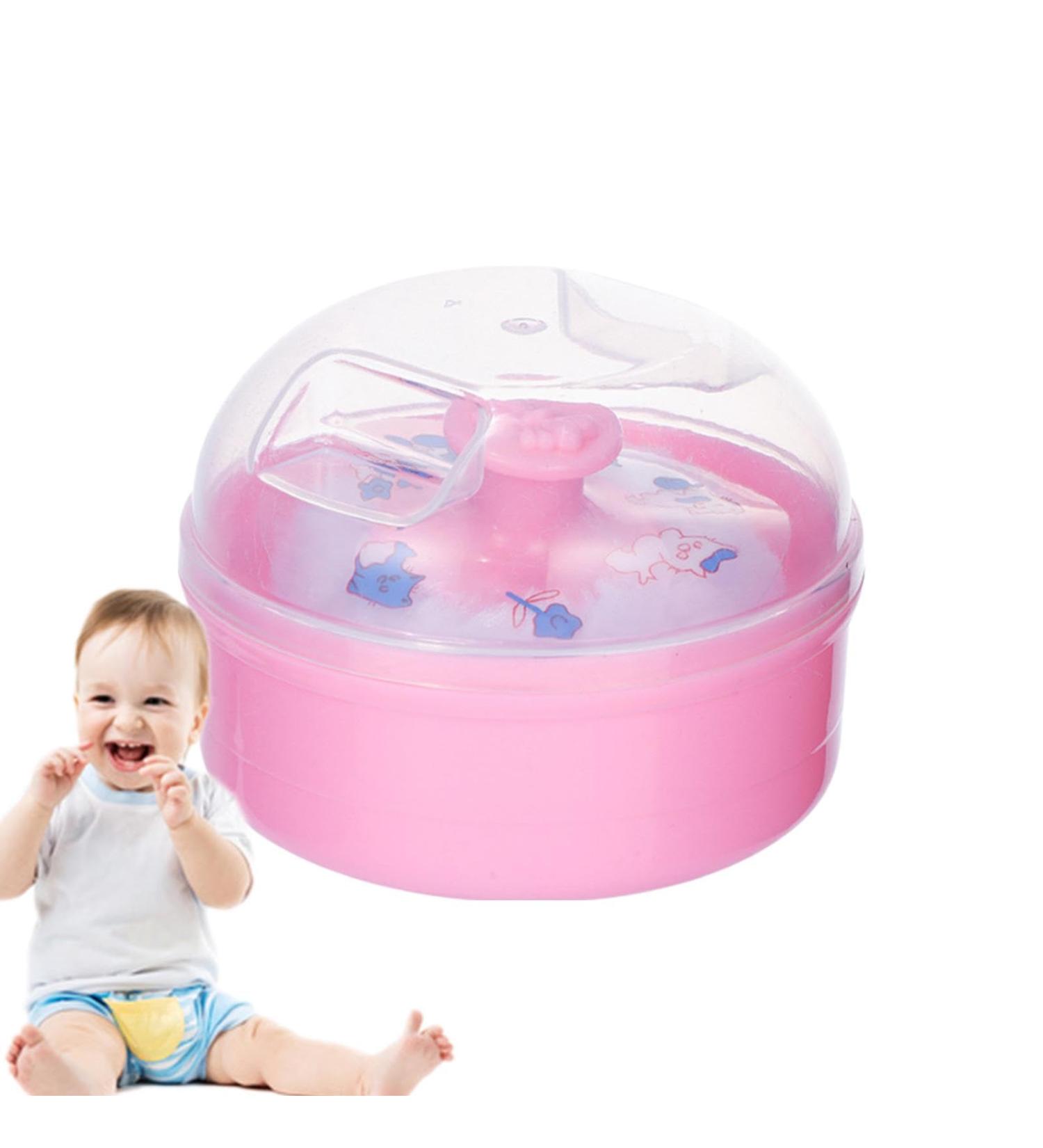 Bouff e de poudre pour tout-petits bouff e de poudre pour le corps et r cipient | Applicateur et r cipient de poudre saupoudrer - tui poudre pour le corps avec houppette pour poudre Rose - Buy Online on GoSupps.com
