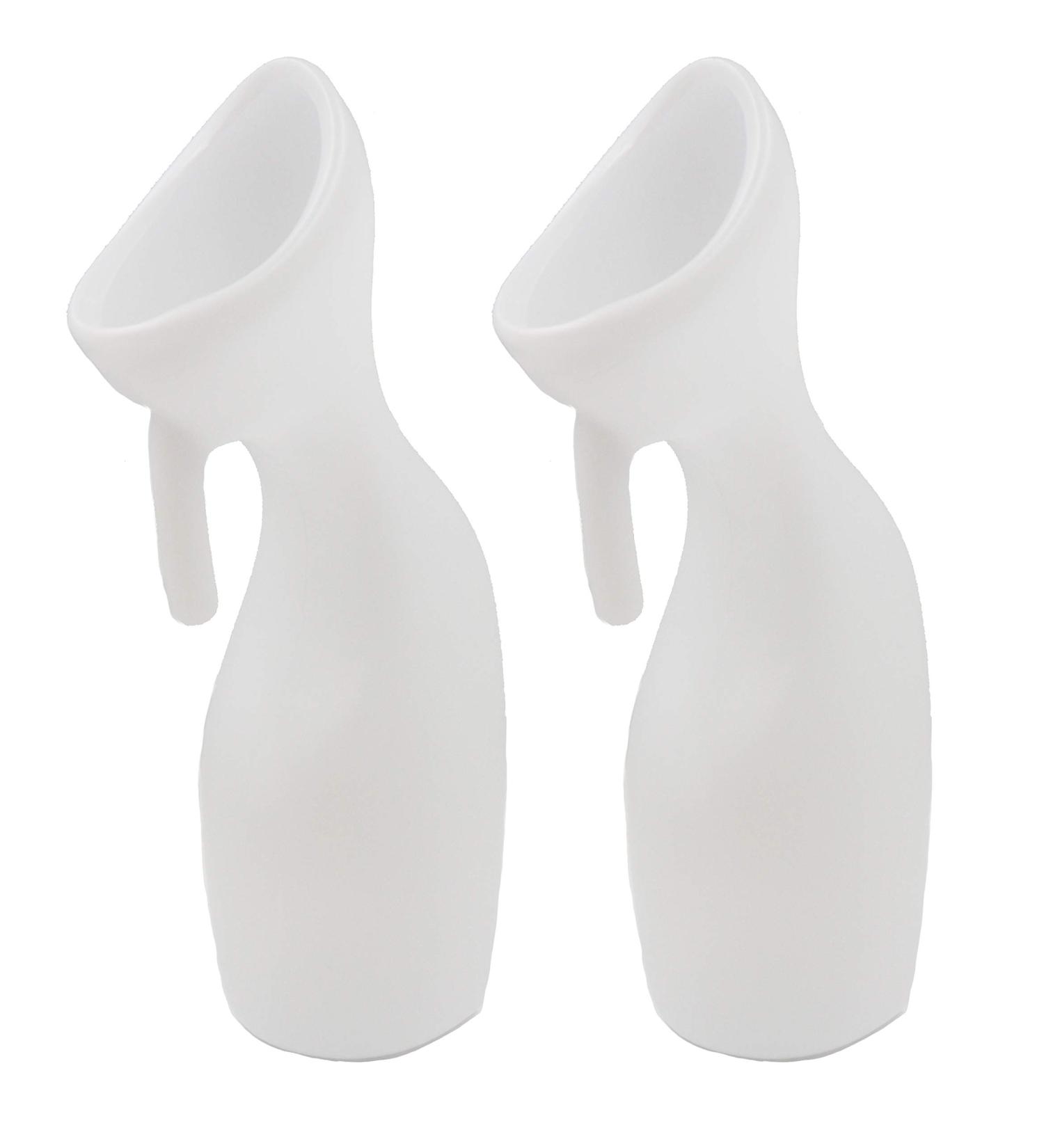 Healthstar Contoured Female Urinal - Easy Clean Urination Device for Women (2 Pack) - Buy Online on GoSupps.com