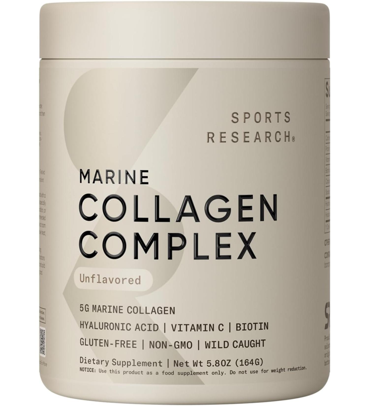 Sports Research Marine Collagen Beauty Complex - Unflavored 5.75 oz for Healthy Skin & Joints - Buy Online on GoSupps.com