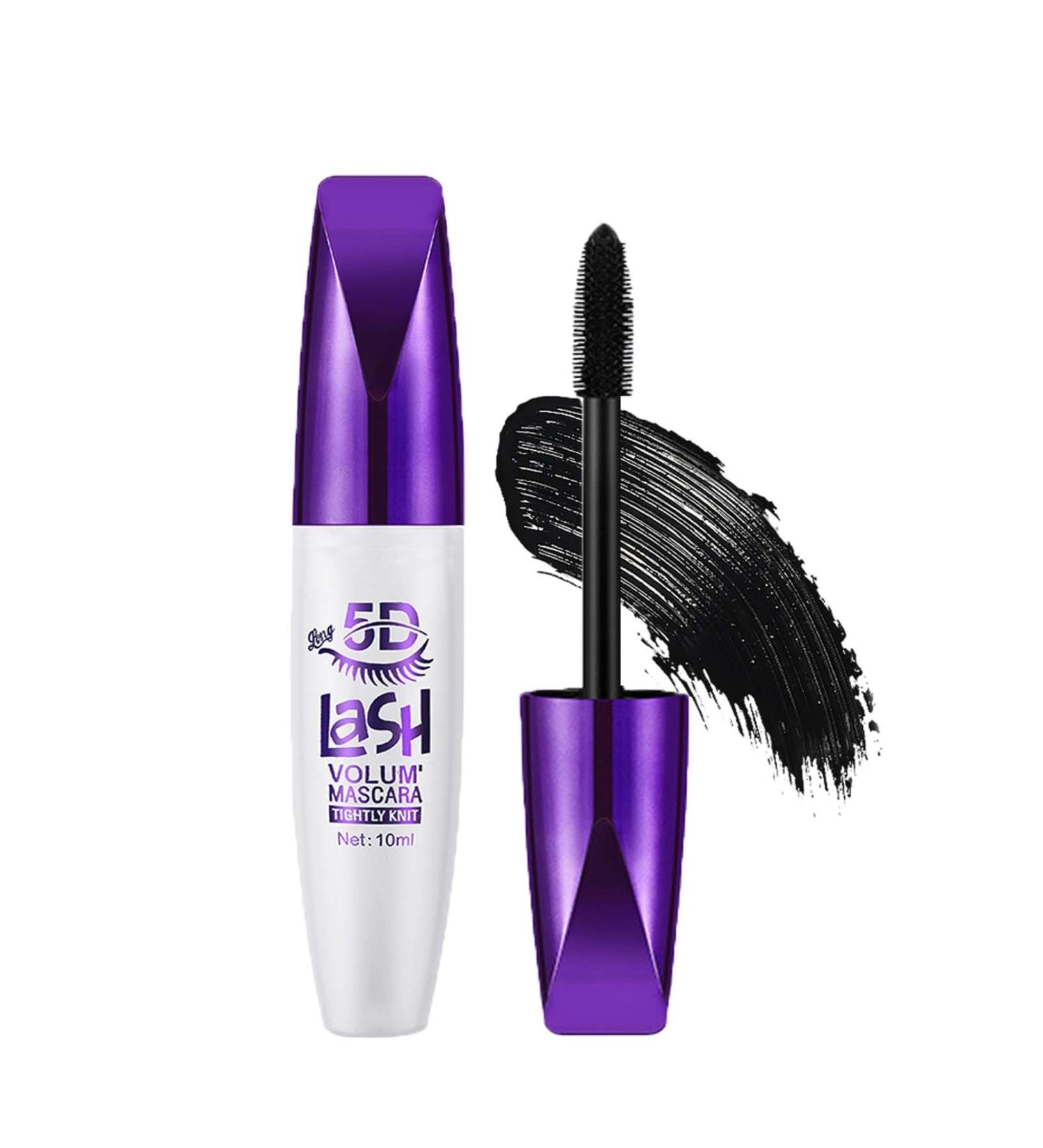 EONFAVE 5D waterproof mascara long eyelashes waterproof volumizing brush black eyelashes long lasting mascara cream mascara with silk fiber nonclumping extra volume thick and curly - Buy Online on GoSupps.com