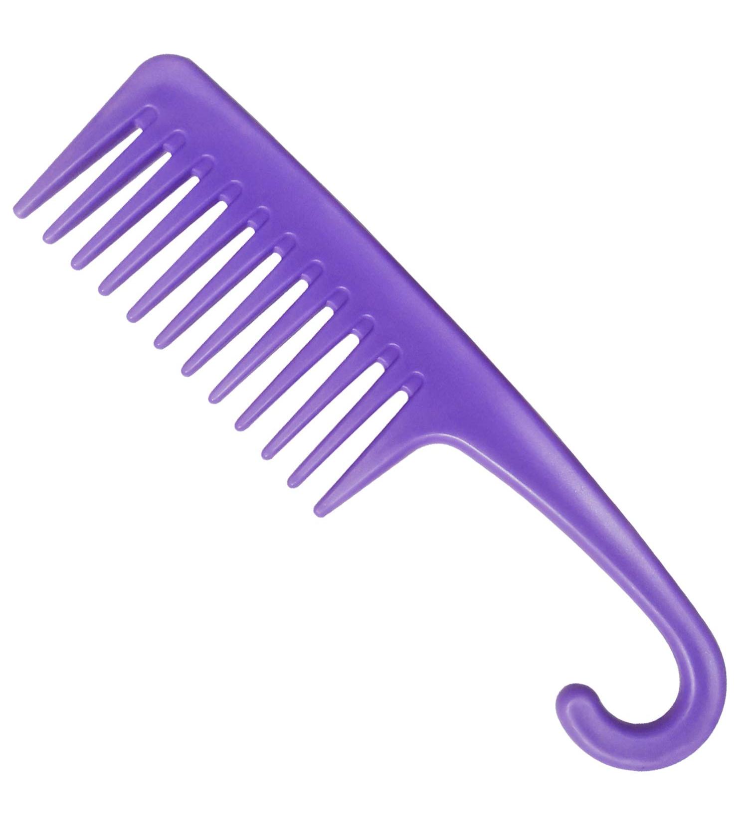 Wapodeai Wide Tooth Comb - Premium Handgrip Hair Brush for Curly, Wet, Dry, Thick Hair - Purple - Buy Online on GoSupps.com