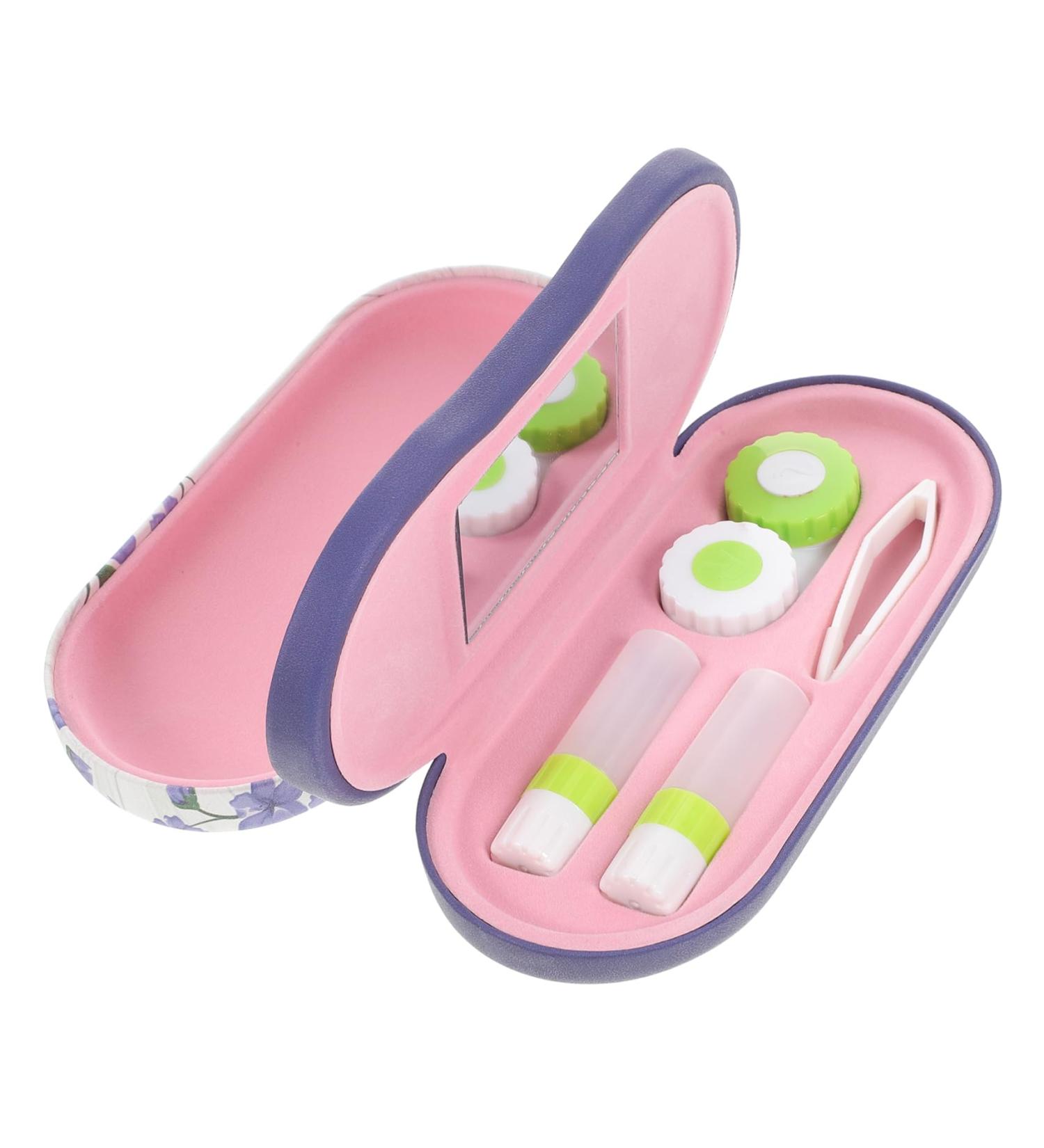 Buy JECOMPRIS Double-Lodged Glasses Case - Durable Wear-Resistant Sunglasses Holder & Travel Accessory | Replaceable Contact Lens Solution & Double Layer Design for Ultimate Protection - Buy Online on GoSupps.com