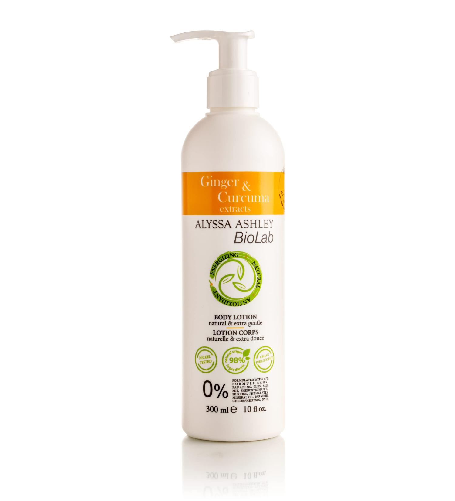Alyssa Ashley Biolab Ginger & Curcuma Body Lotion 300ml - Nourishing & Revitalizing Skin Care | Buy Internationally - Buy Online on GoSupps.com