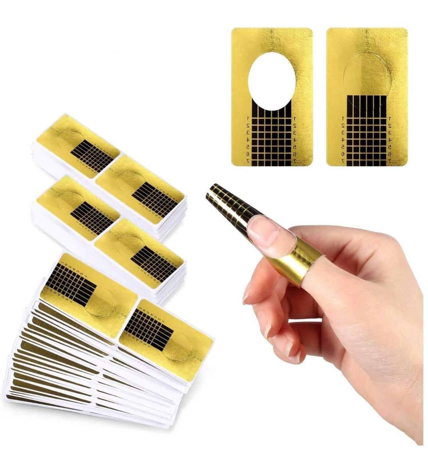 Buy Nail Stencils for Gel Nails - Self-Adhesive Modeling Stencils (100 Pieces) - Ideal for Nail Extensions - International Shipping Available - Buy Online on GoSupps.com