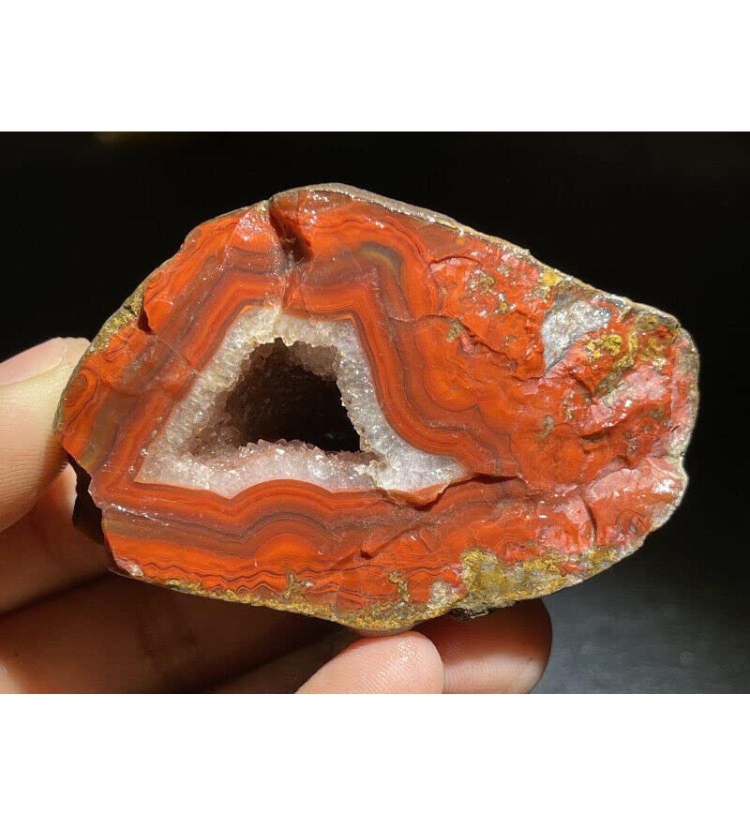 Red Battle Blood Agate Rough China Agate Crystal Achat Geode Specimen 126g RD15 ningxiao