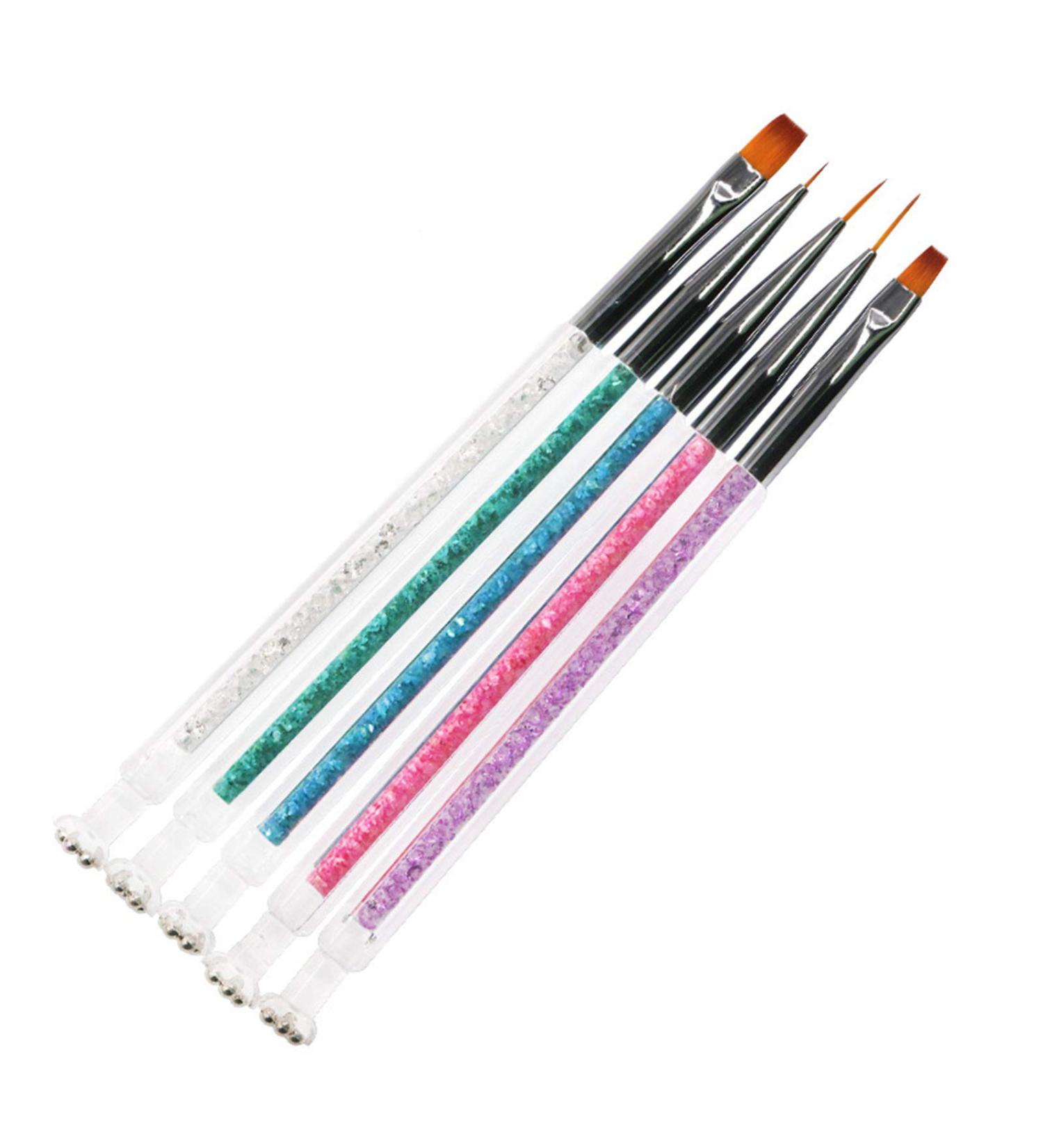 5pcs Nail Art Brushes Set - Professional Painting & Dotting Pens for Manicure - International Shipping Available - Buy Online on GoSupps.com
