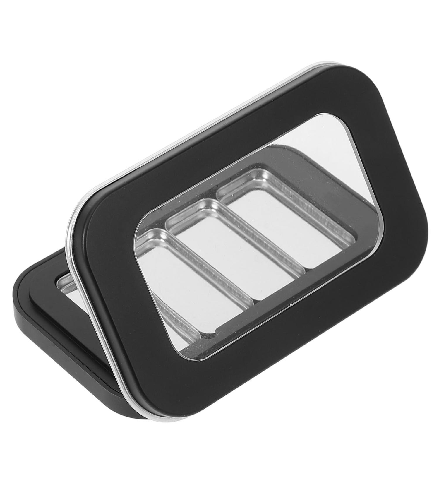 Bo te Magn tique de Rangement Maquillage S Taille Palette Vide 4 Compartiments en Plastique Noir Mat tui Godets de Fard Joues Vides pour Fards Paupi res et Blush  - Buy Online on GoSupps.com